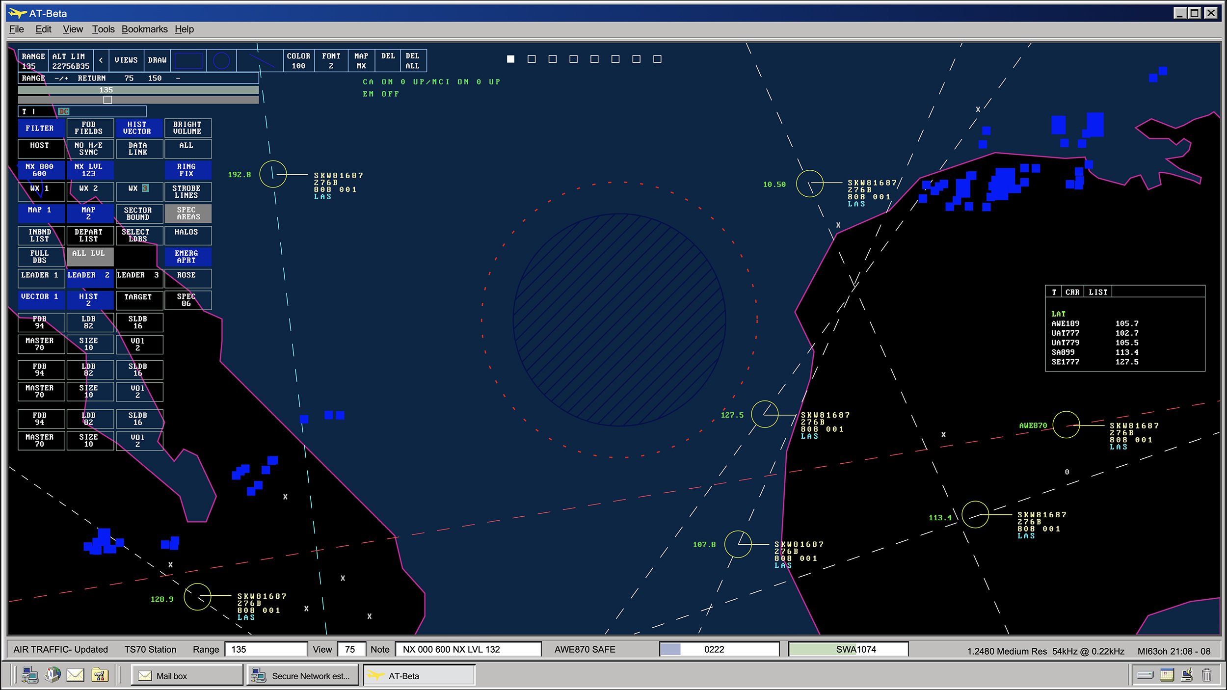 Hunters: Air traffic screens