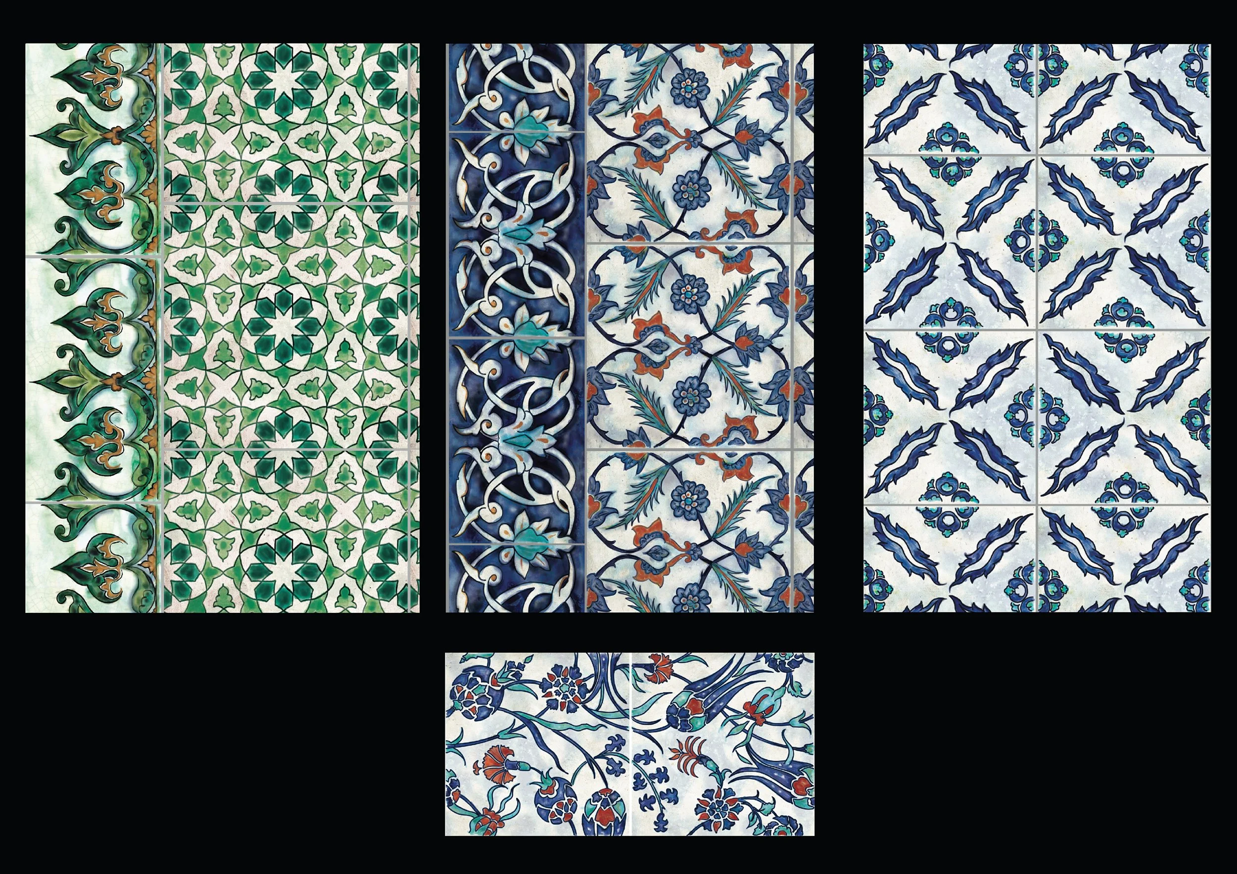 3000 Years of Longing: Tile designs