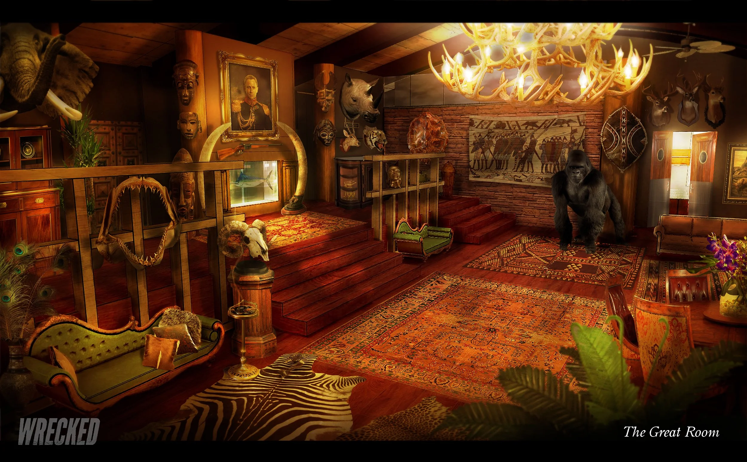 Wrecked Season 3 concept art: The Great Hall