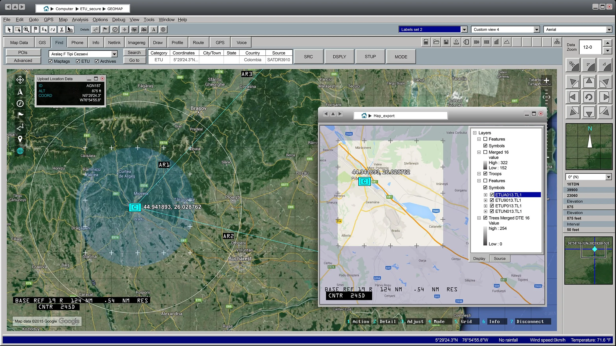 Hunters: Tracking map