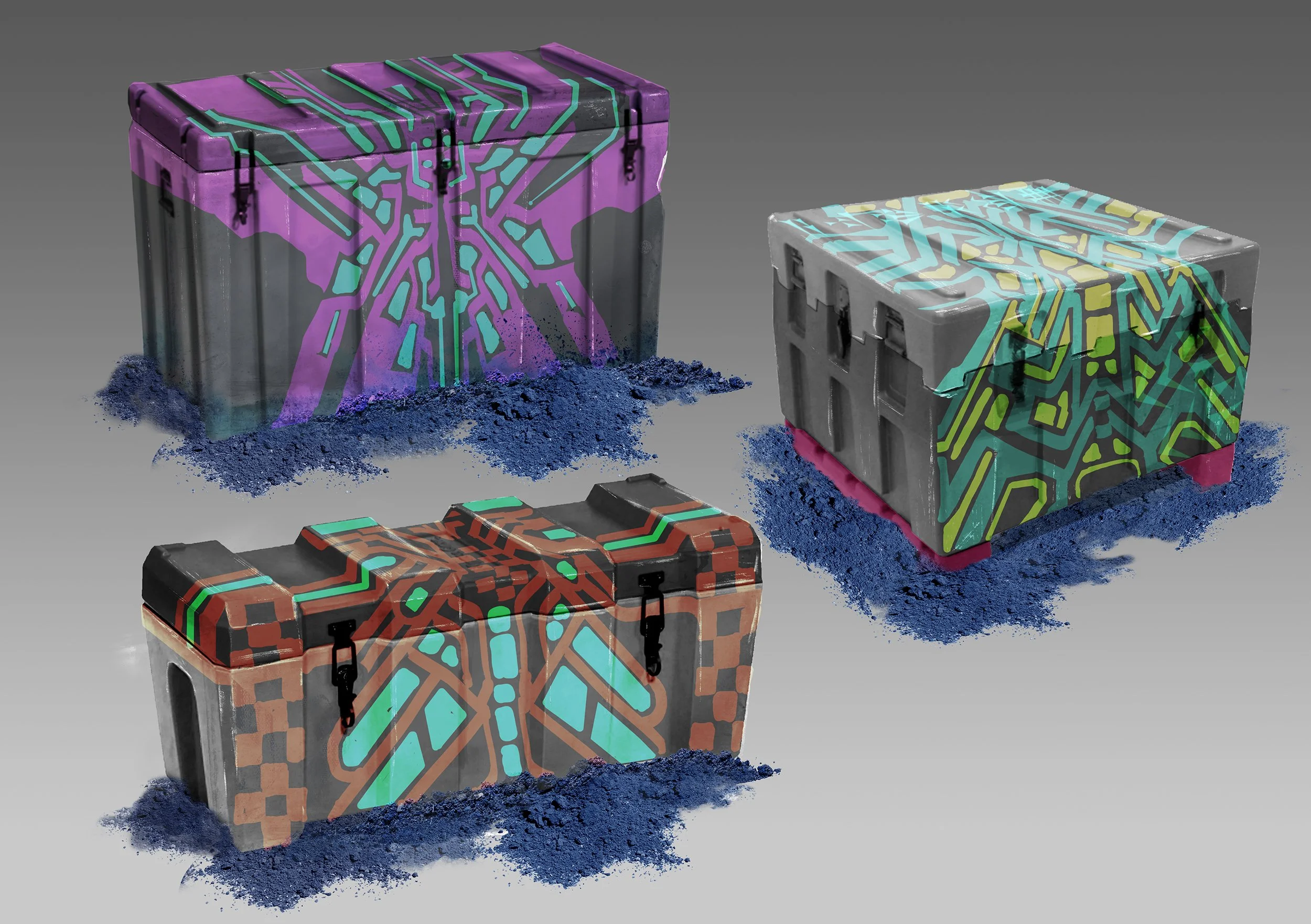 Thor Love & Thunder:  alien grafitti ammo crates