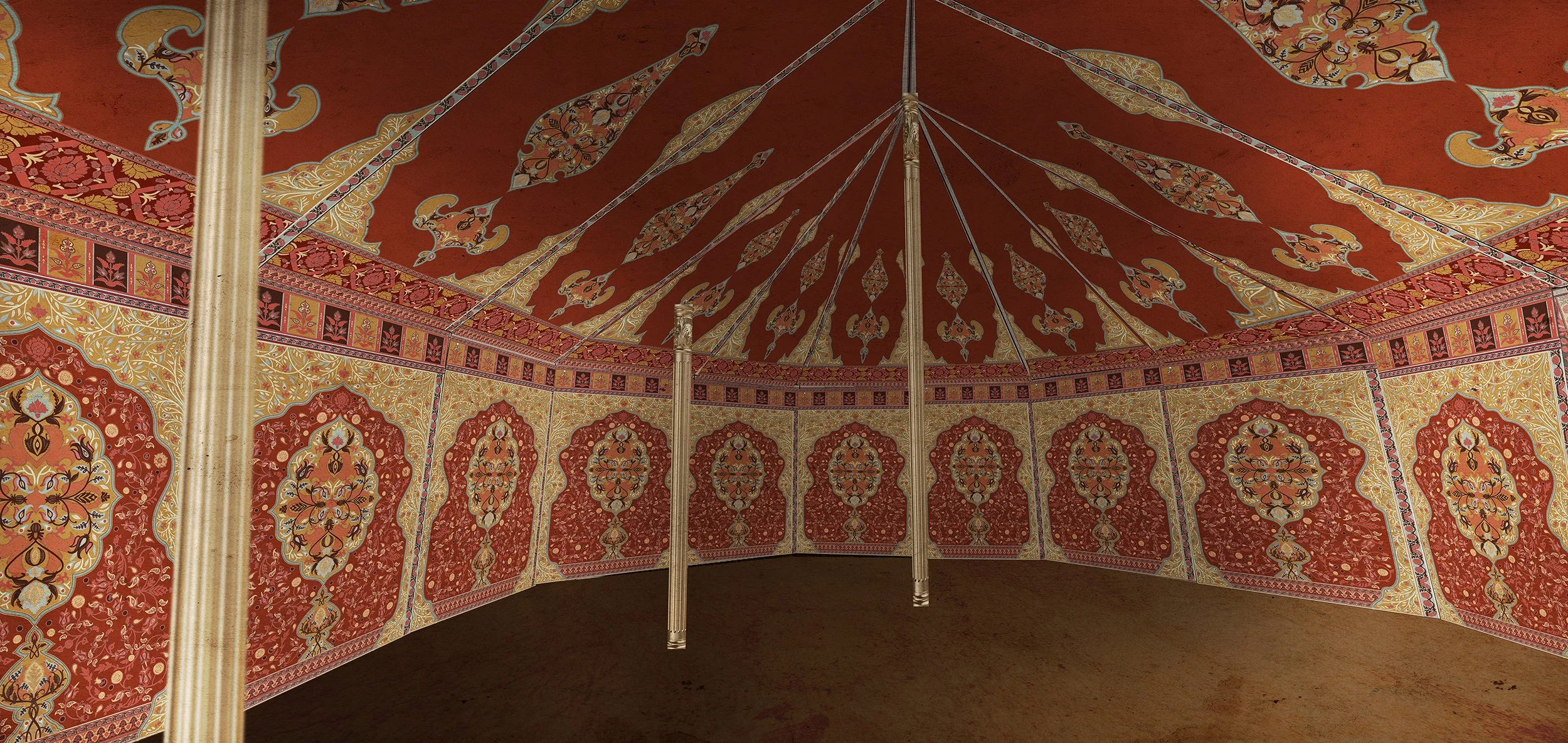 3000 Years of Longing: Tent pattern design previs
