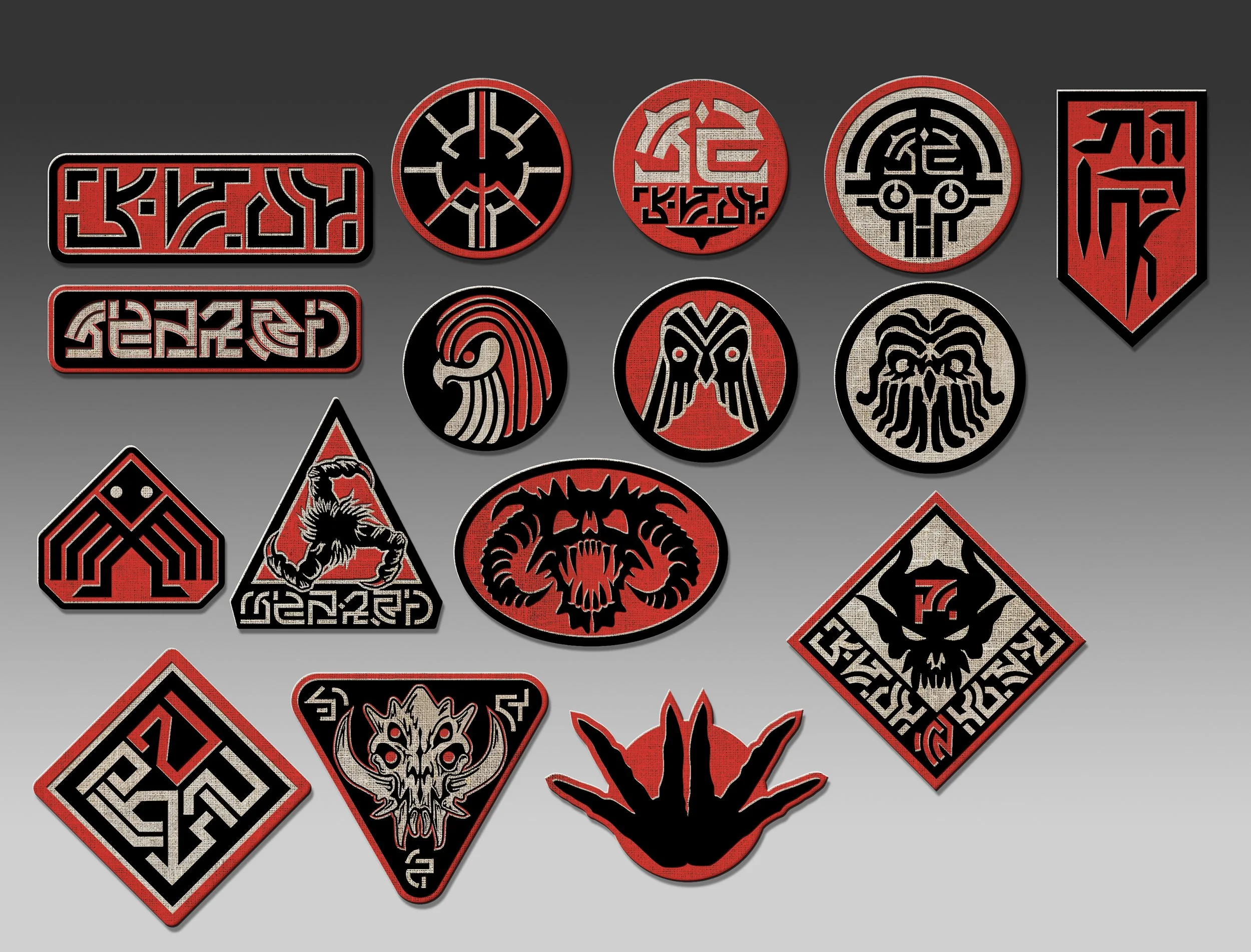 Thor Love & Thunder:  Alien biker fabric patches