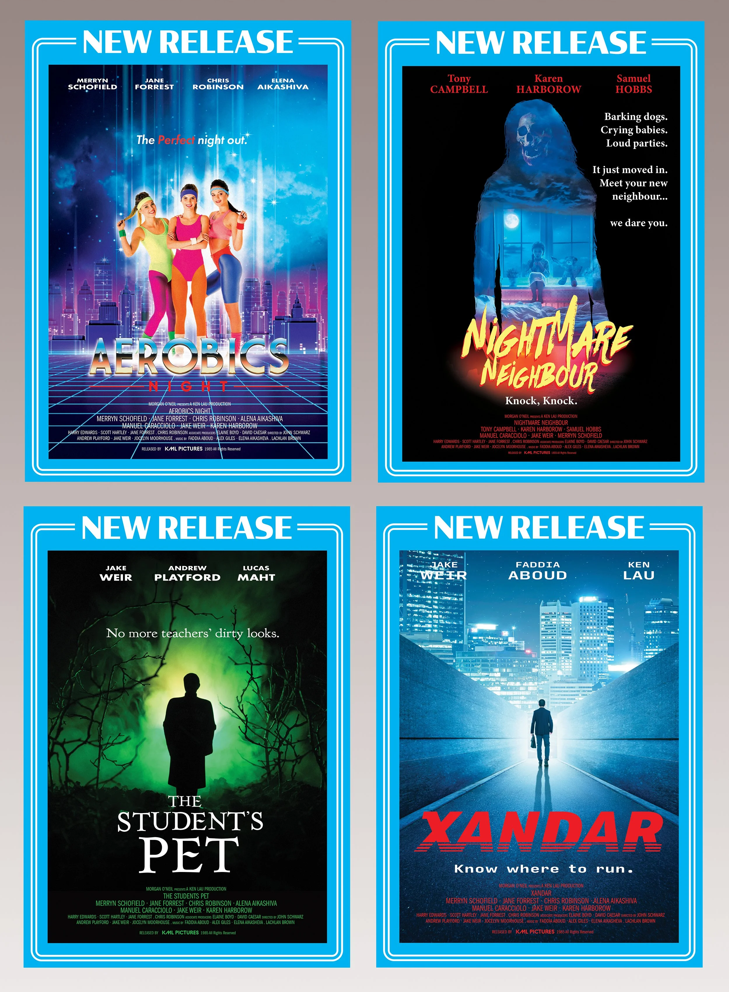 Les Norton: mid 80's Video store posters