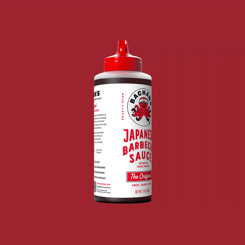 Bachan's Barbecue Sauce spinning bottle video
