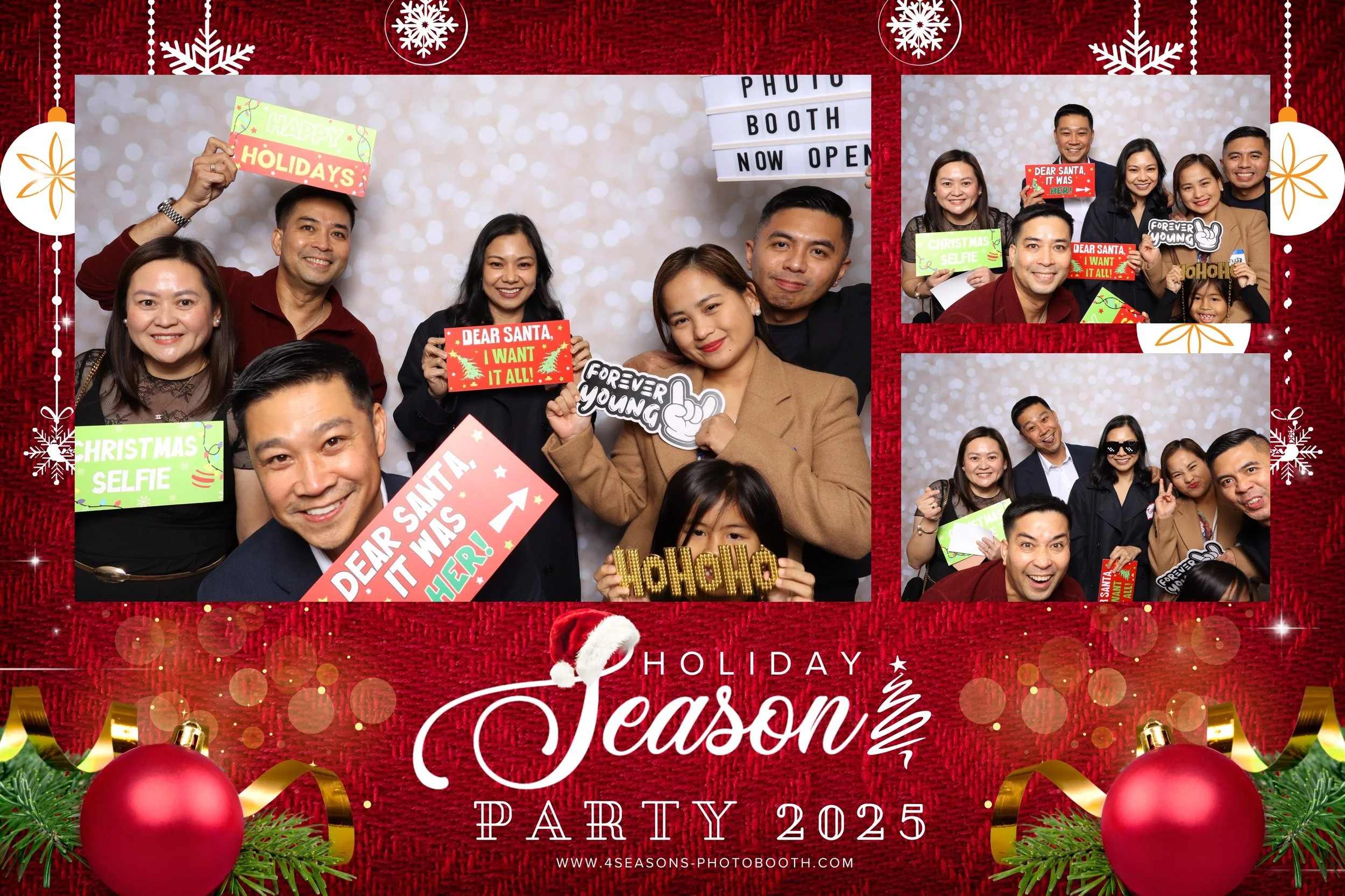 4 Seasons Photobooth covering a corporate function - holiday company party in the Bay Area, San Jose, California where every guest had nonstop fun at our photo booth.