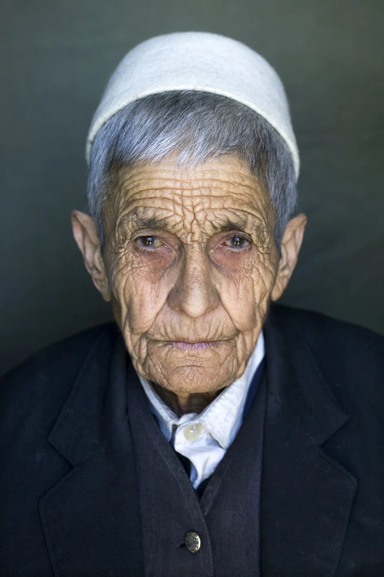 Qamile, sworn virgin near Kruja, 2008.