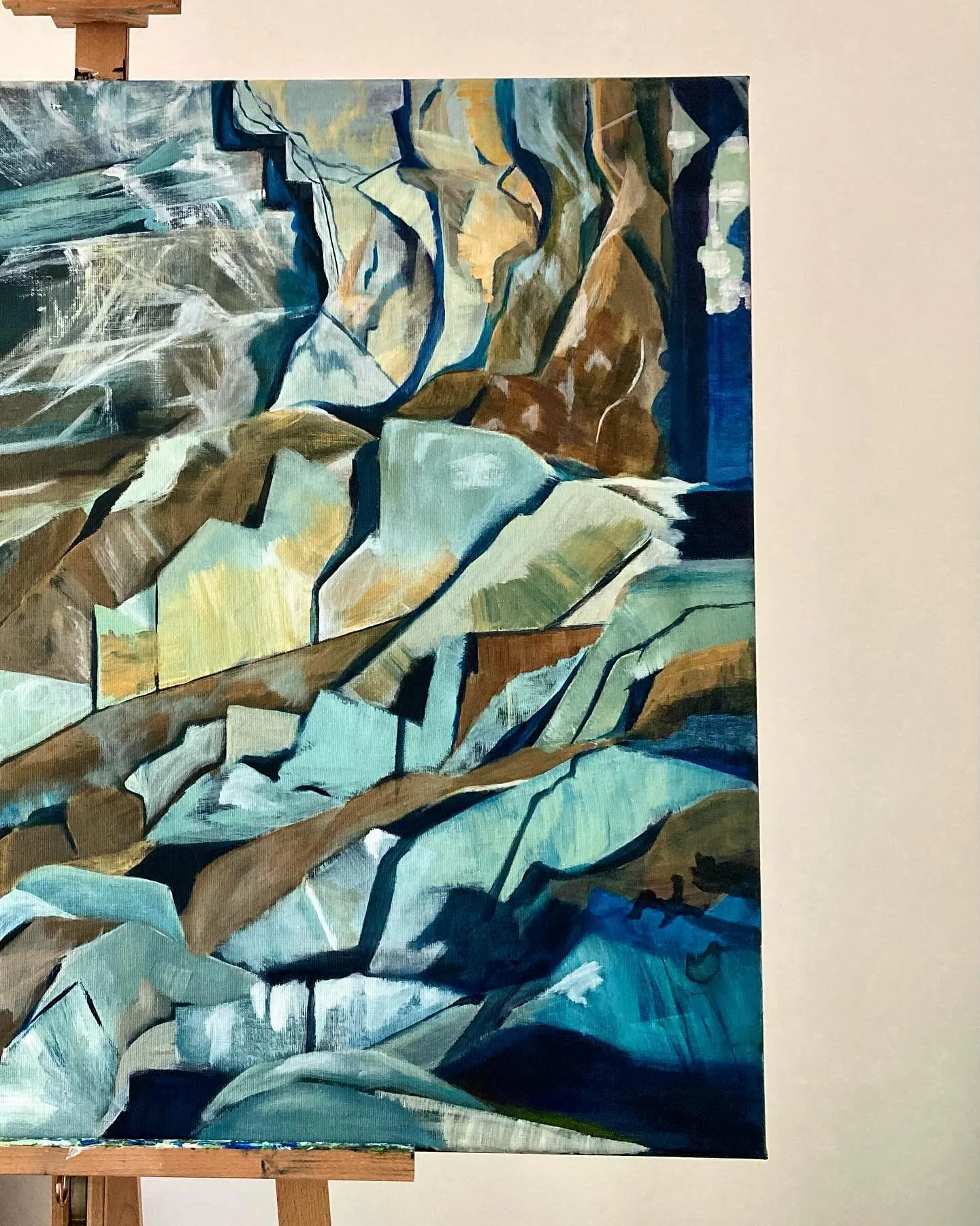 A lot of painting is standing back, brush in hand. A lot of painting is looking and waiting and considering. 

I like to take photos of my paintings in every stage - especially in the middle when I need some distance. At the end of a session, I&rsquo