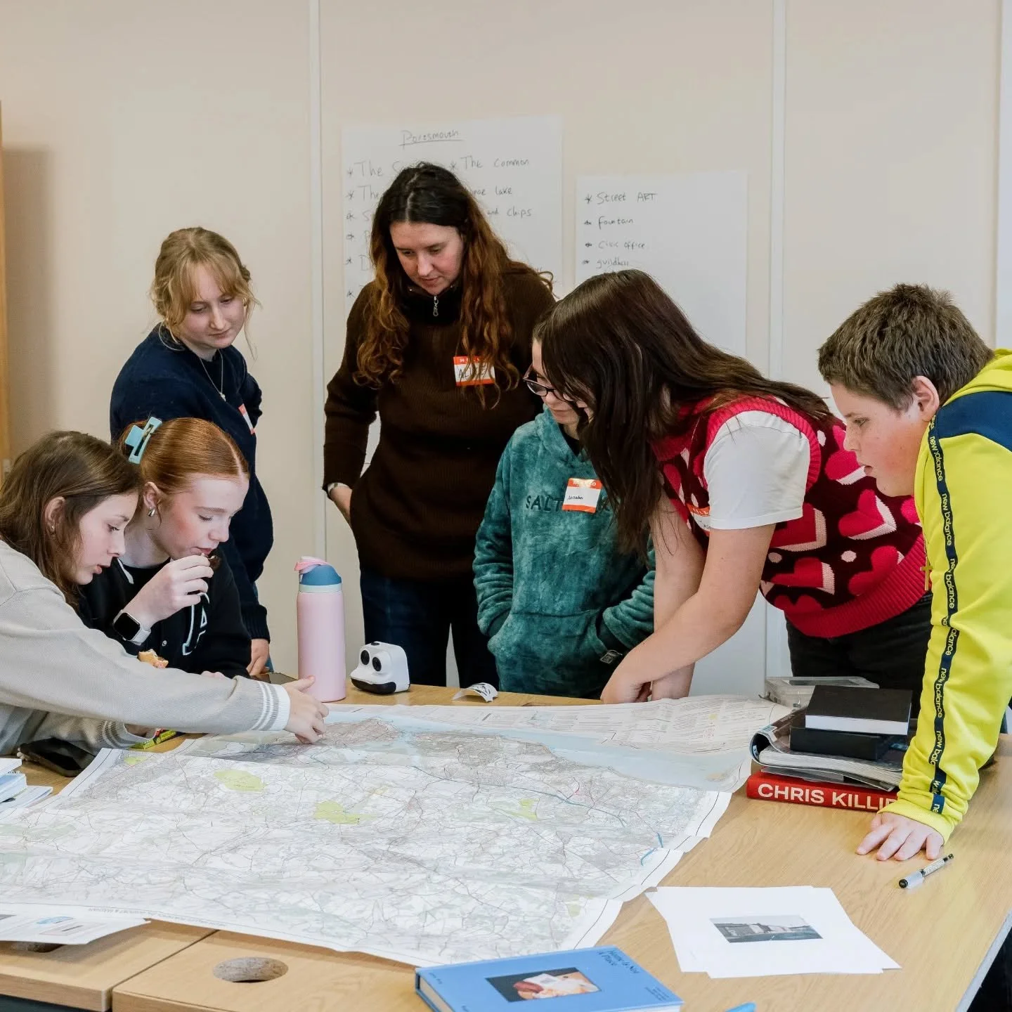 Yesterday we started our first sessions working with local young people, we explored place, community, identity and all things Pompey.

The young people decided on some key areas to explore and things to photograph, informed through artist research a