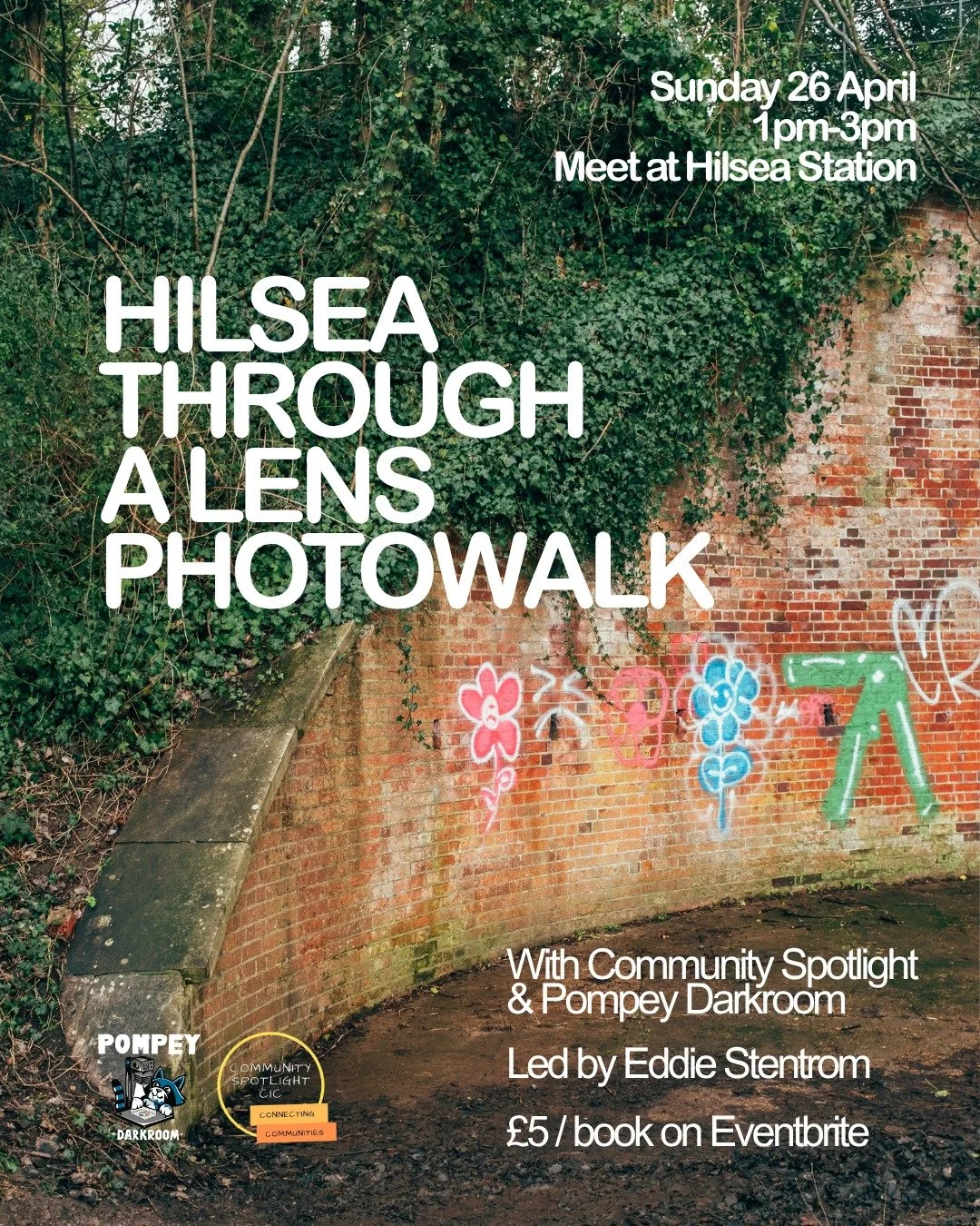 Calling all photographers.

Join us for Hilsea Through a Lens, a monthly photography walk inviting you to explore the everyday through your lens.

Our April photowalk will be led by photographer @eddie.stenstrom72, who will offer gentle prompts, prac