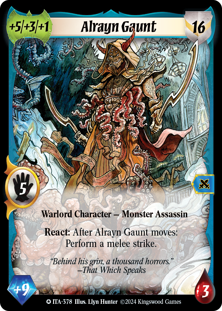 The Cult of Bascaron's top assassin Alrayn feeds on fear, thrives on screams, and lives by his blades.