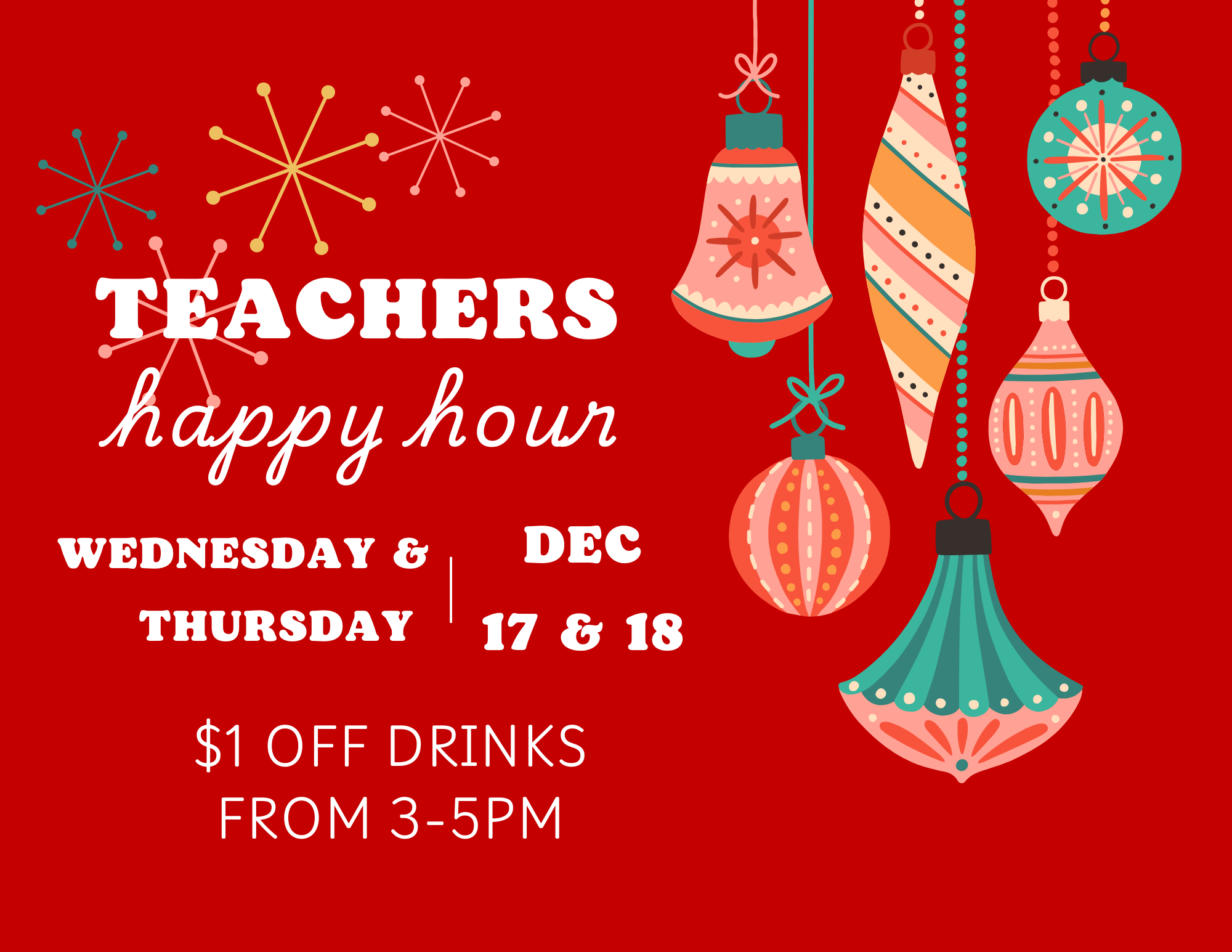 Teacher Happy Hour