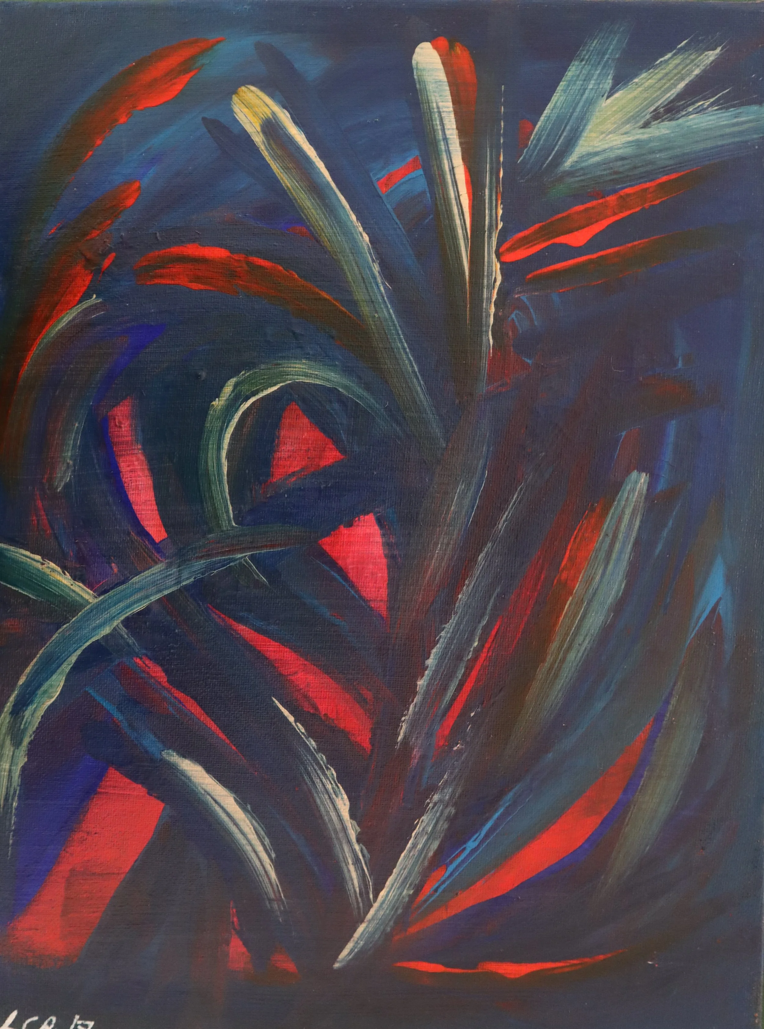 Rainy day  ~ Acrylic (Print only) *

We often have those moments of feeling under the weather or snowed under with never ending worries and tensions. This scene captures those moments at its best, as various streaks of colours move in motion and cros