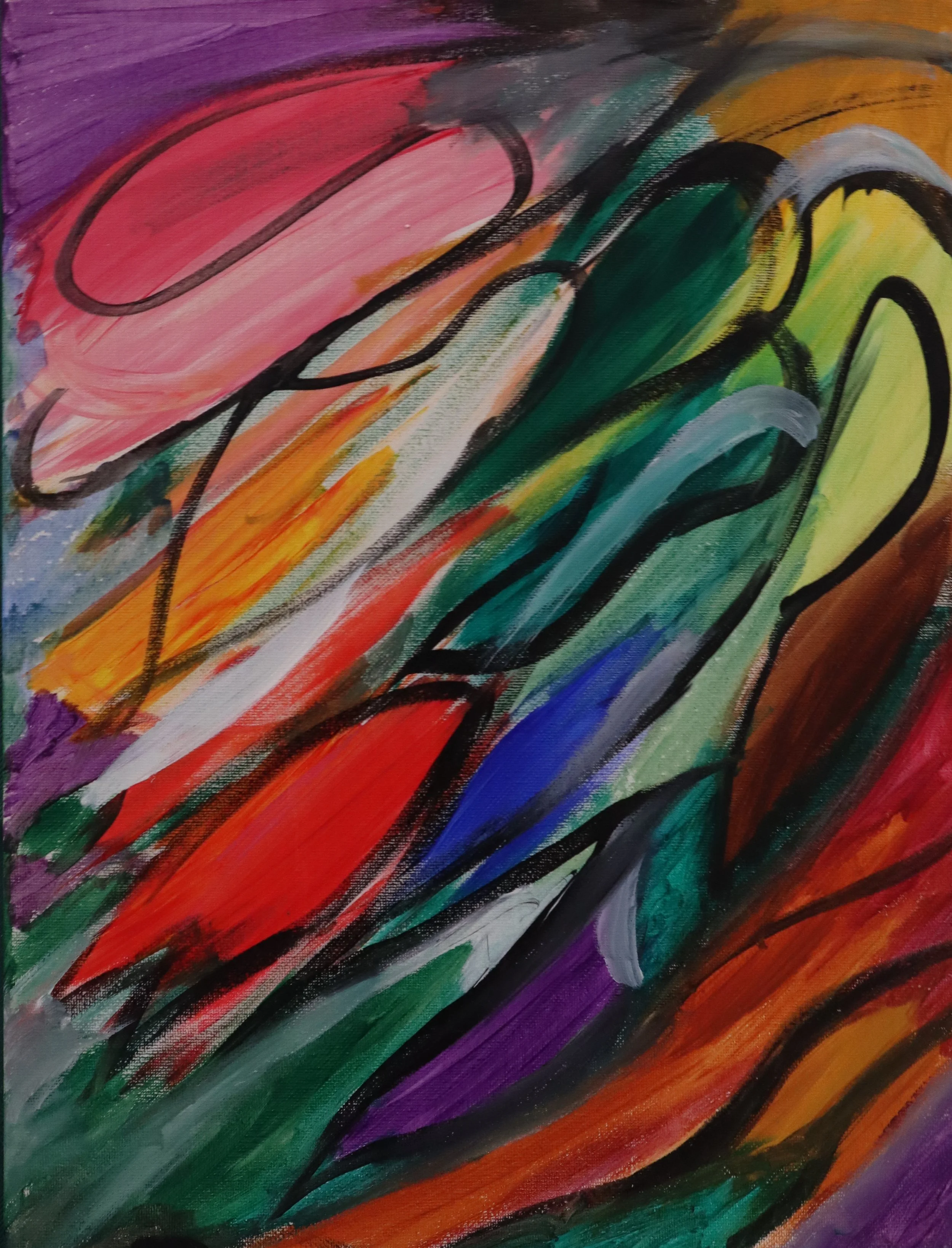 Abduction ~ Acrylic on Canvas ~
(12 W x 16 H x 1 D in)