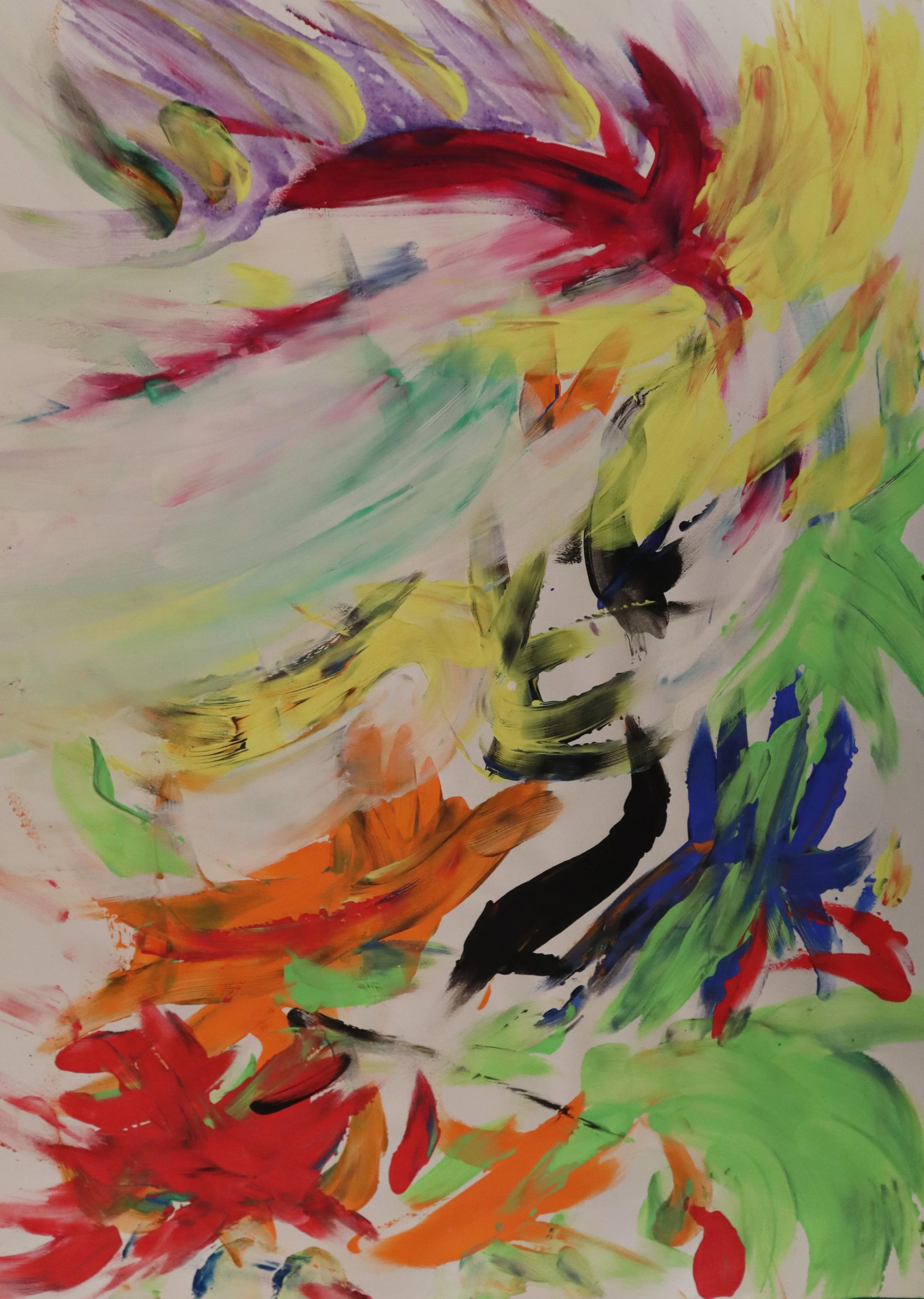 Splashes of hope 'Mirage' ~
Acrylic on Paper 
(12 W x 16 H x 0.4 D in)
