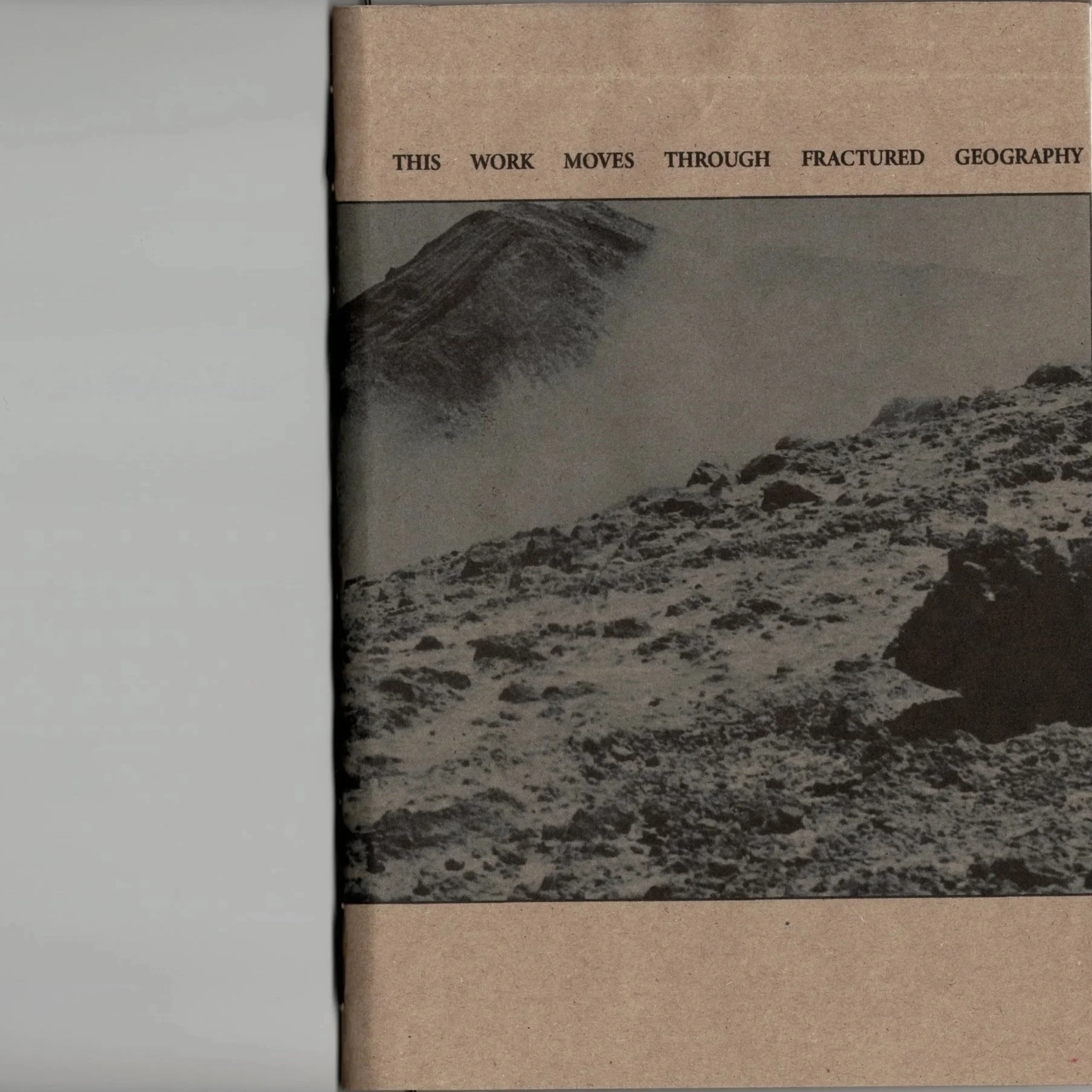 This work moves through fractured geography