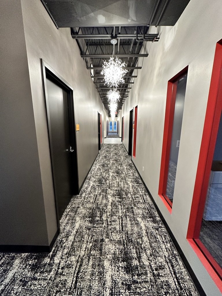 Long view looking down the South hallway.