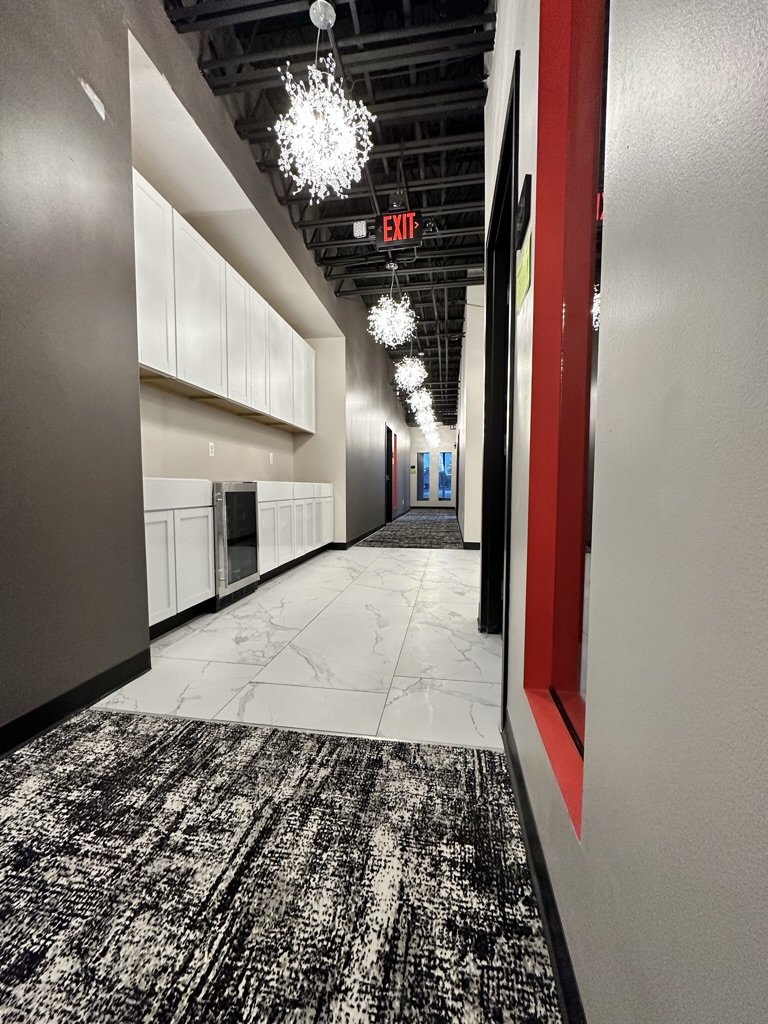 View of side coffee bar from South hallway.
