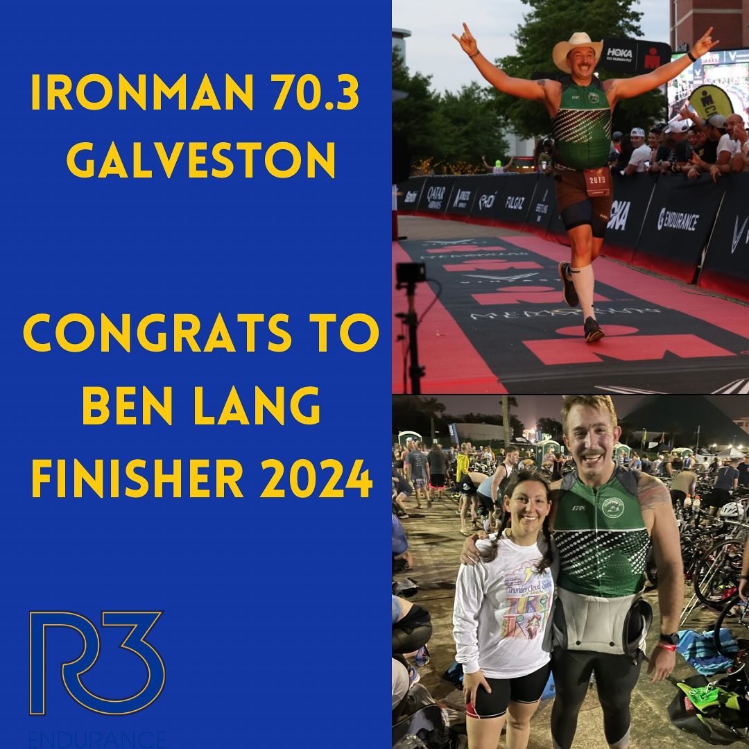 #medalmonday Congrats to @breakfastatlennys on a solid performance yesterday at #ironman703 Galveston! A speedy swim and strong bike against the constant crosswinds helped Ben succeed and make it to the finish line! Great work Ben! 
Ben has been cons