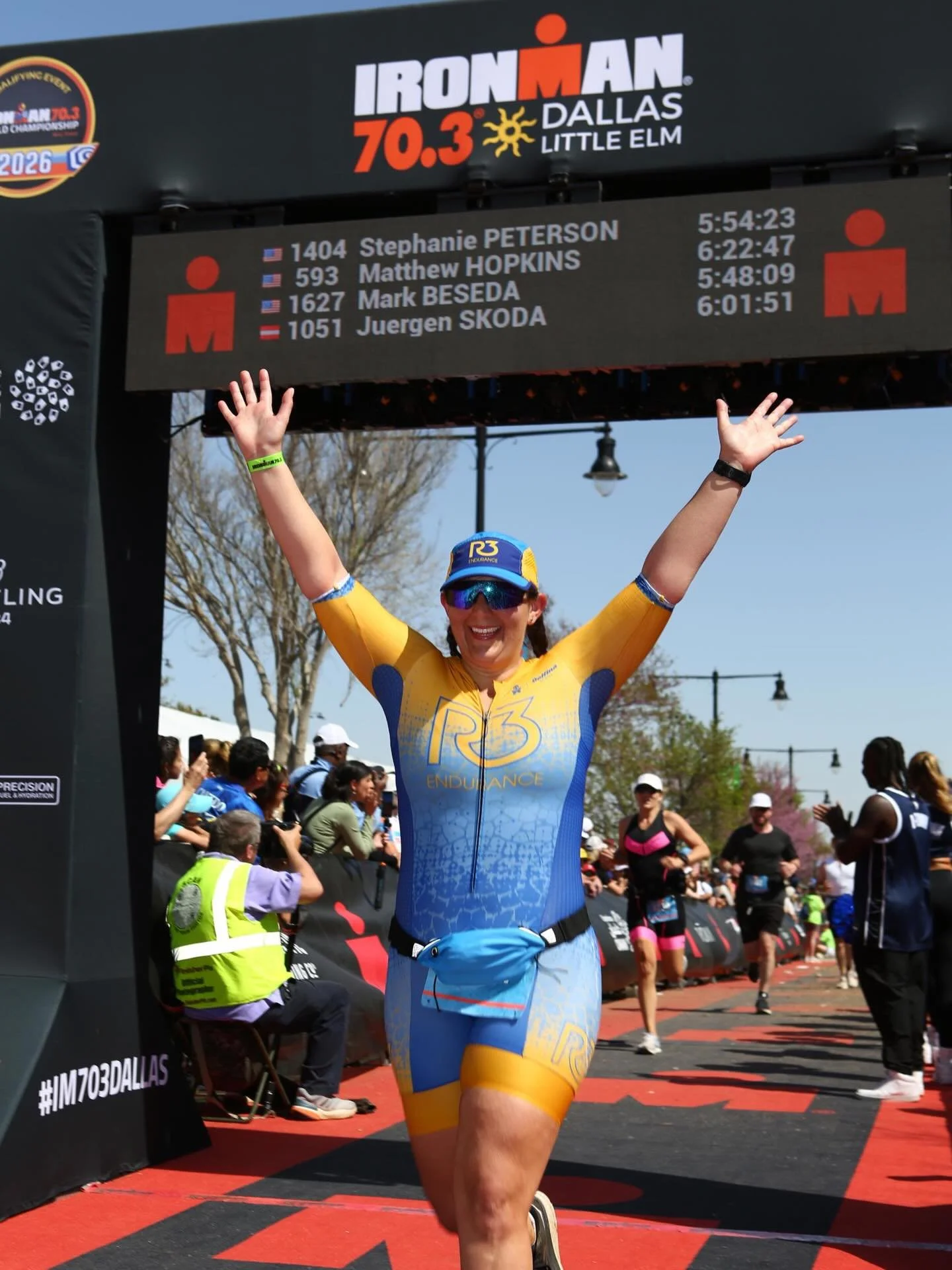 My 7th 1/2 Ironman was quite&hellip; different 😅. My favorite part? Sharing the weekend with my daughter who race ironkids the day before- this is such a wonderful event for families, @ironmanamericas needs more of them. Going to Little Elm as a Coa