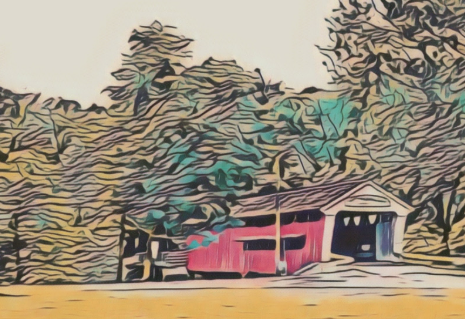 Fall Spencerville Bridge (gold)