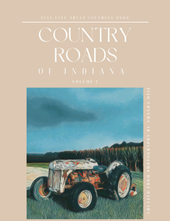 Country Roads 2 (offwhite) Fineline Coloring Book
