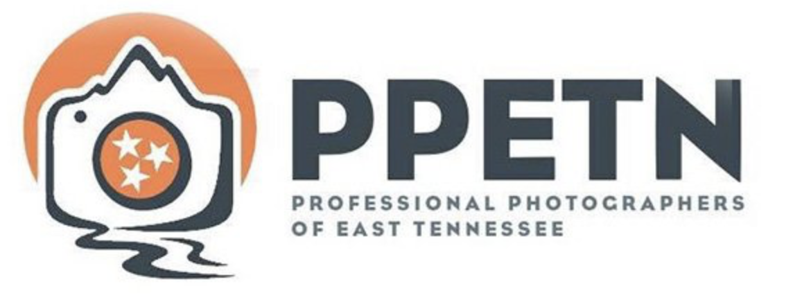 Yevette Lynn branding photographer presents PPETN logo for Professional Photographers of East Tennessee, clean graphic identity representing regional photography association.