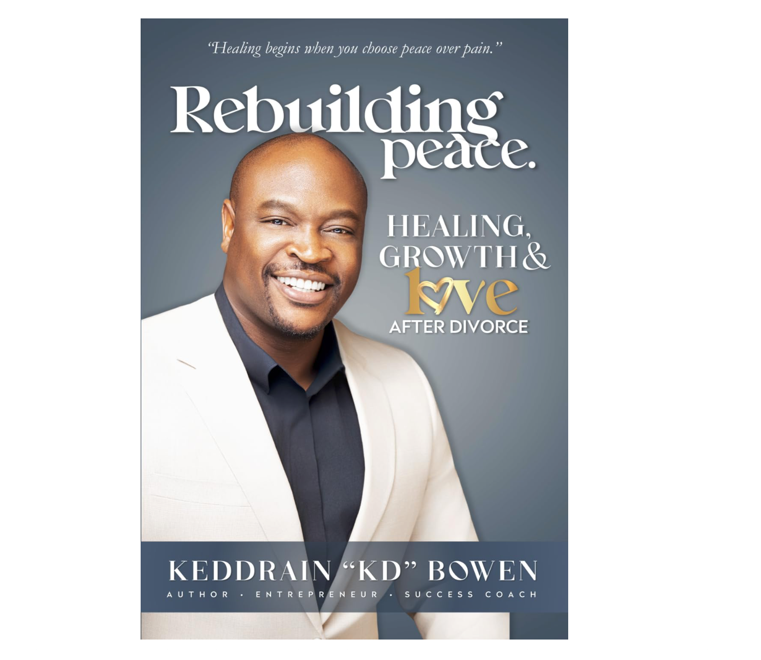 Book cover featuring a professional headshot of author and success coach Keddrain “KD” Bowen, photographed by Yevette Lynn, portrait photographer in East Tennessee.