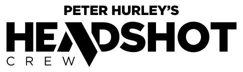 Yevette Lynn branding photographer presents Peter Hurley’s Headshot Crew logo, bold black graphic mark representing professional headshot photography education and community.