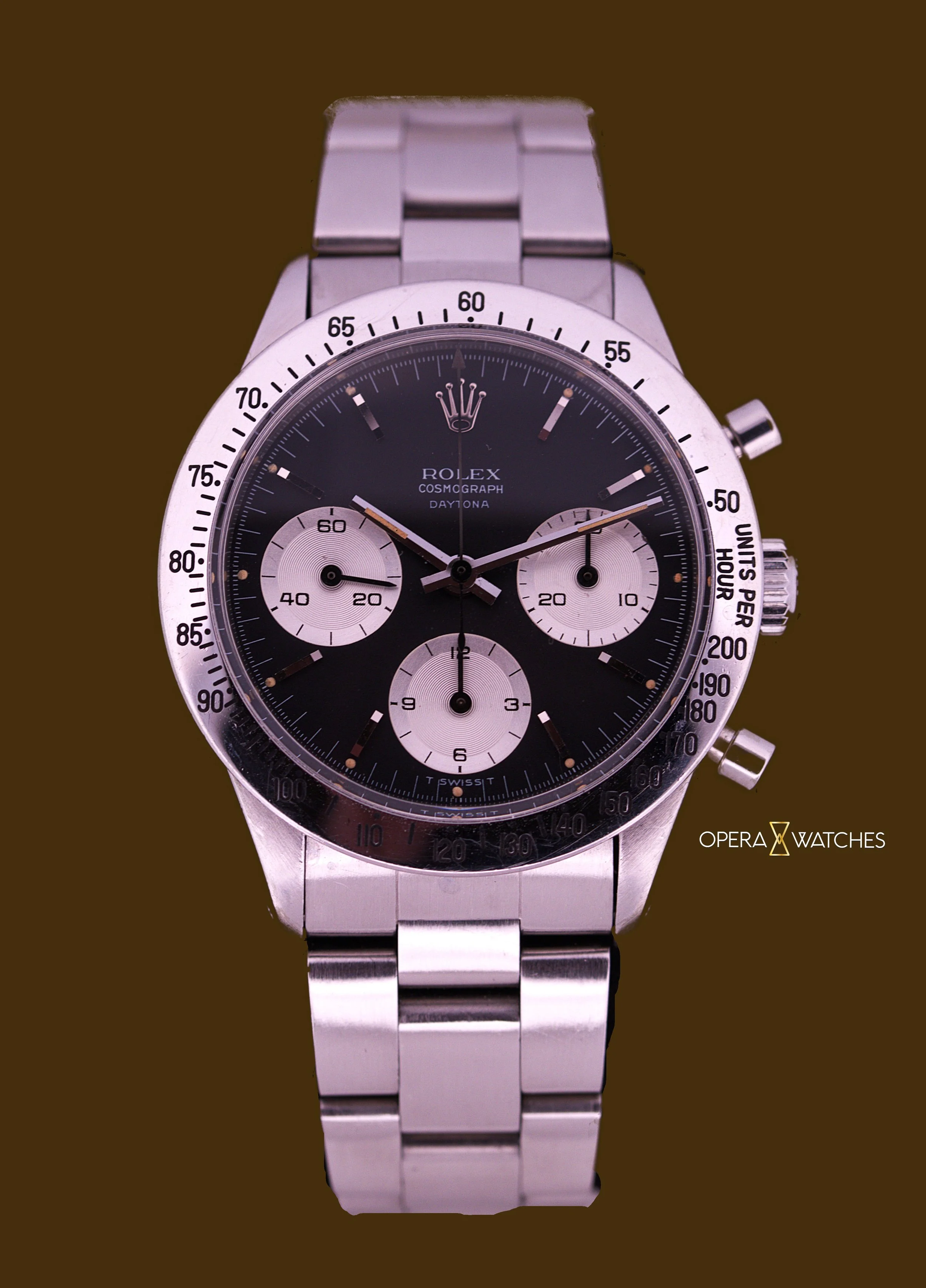 Rolex Daytona Cosmograph (Erster Chronograph mit Daytona Schriftzug) Rolex Echtheitsbeleg, Garantie
