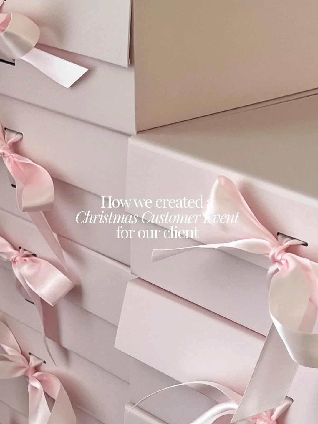 Bringing our client&rsquo;s Christmas Customer Event vision to life 🎀

This project was all about creating a festive, seamless, and beautifully personal experience for our client &amp; their customers.

1. Creative Direction
We started by shaping th