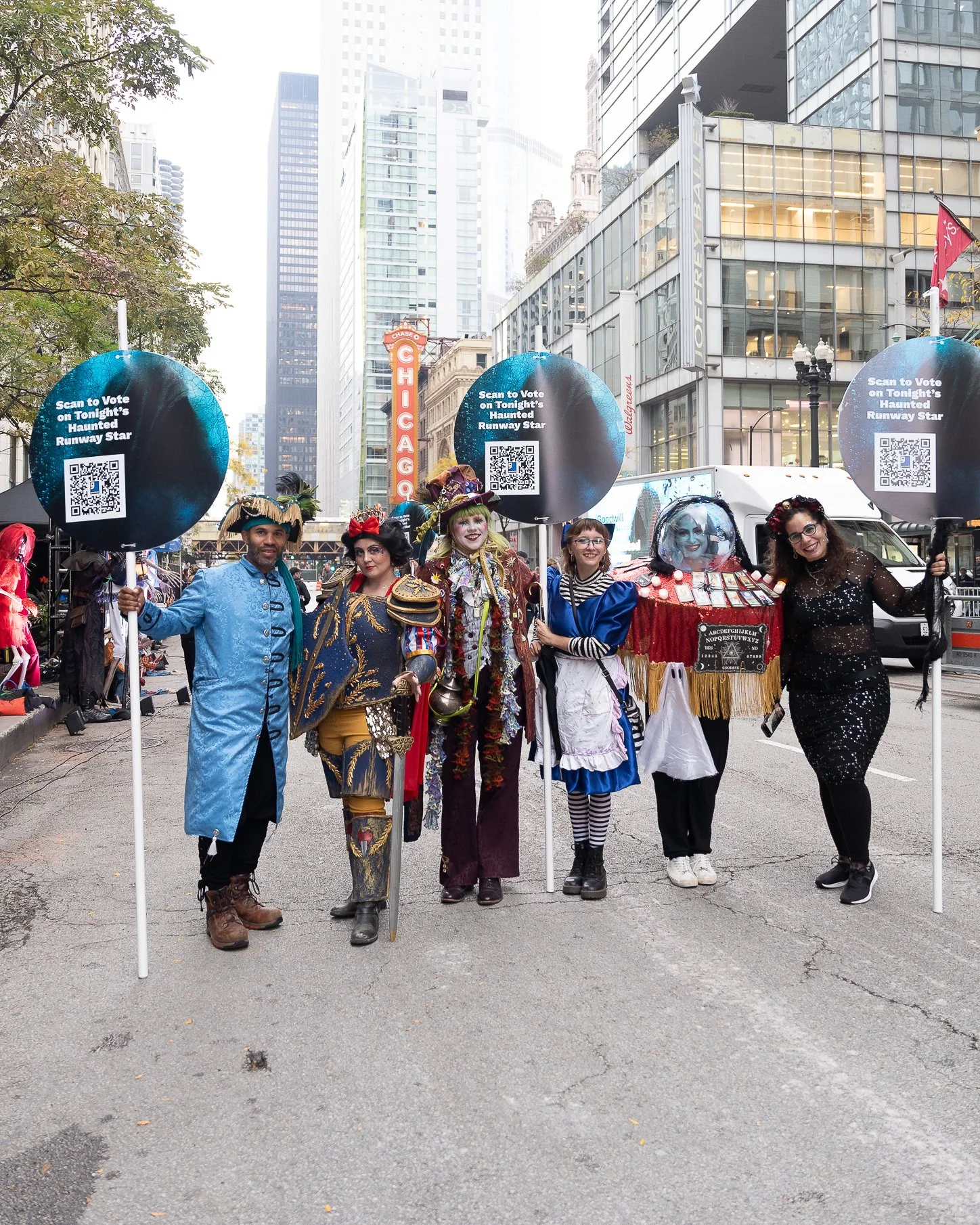 Our costume finalists about to walk the parade route on State Street