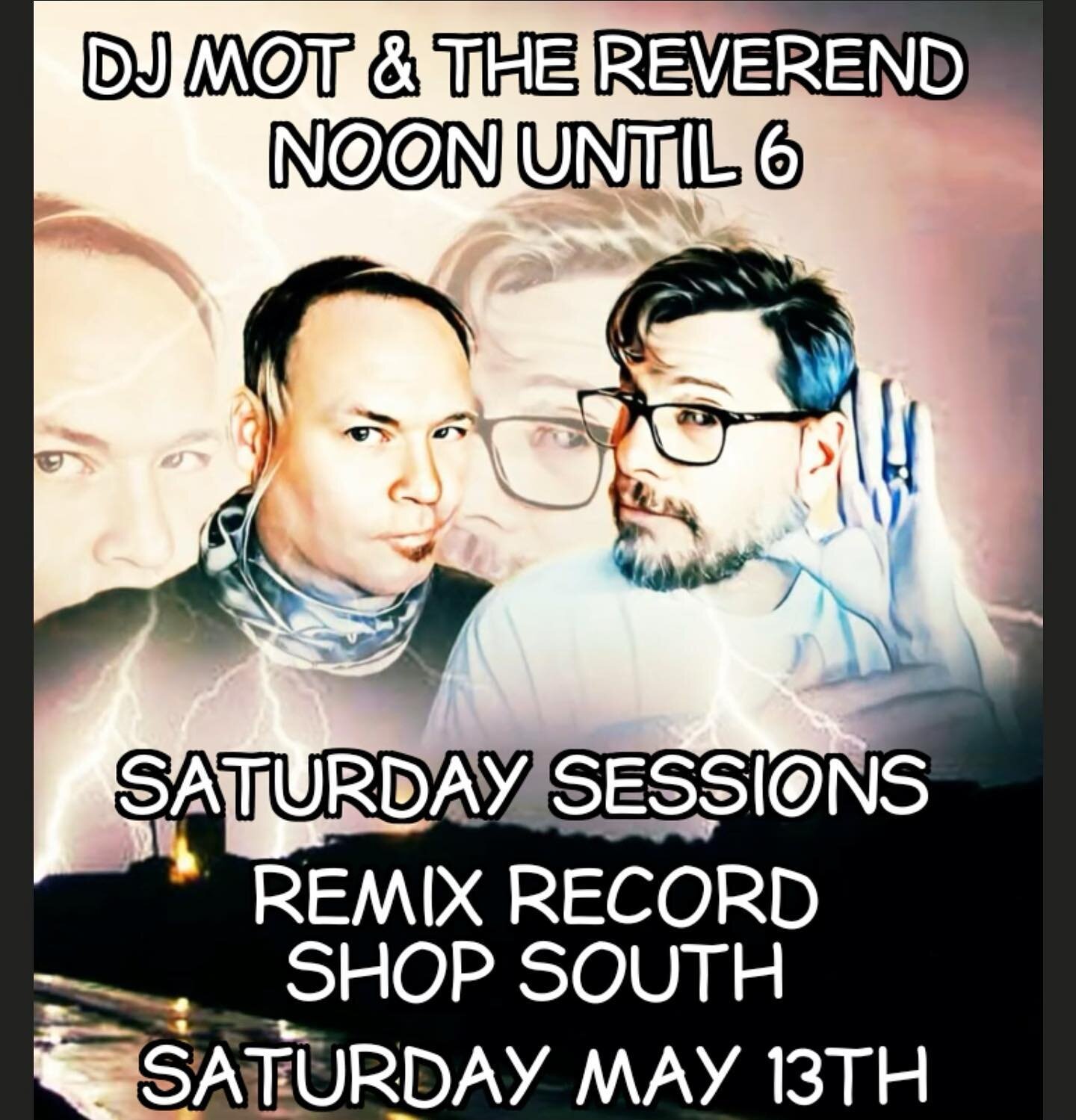 Join us this Saturday 5.13 for Saturday Sessions with @djtommymot and @jerryj3434 ! 12pm-6pm 
Drinks available! 🍻🍷