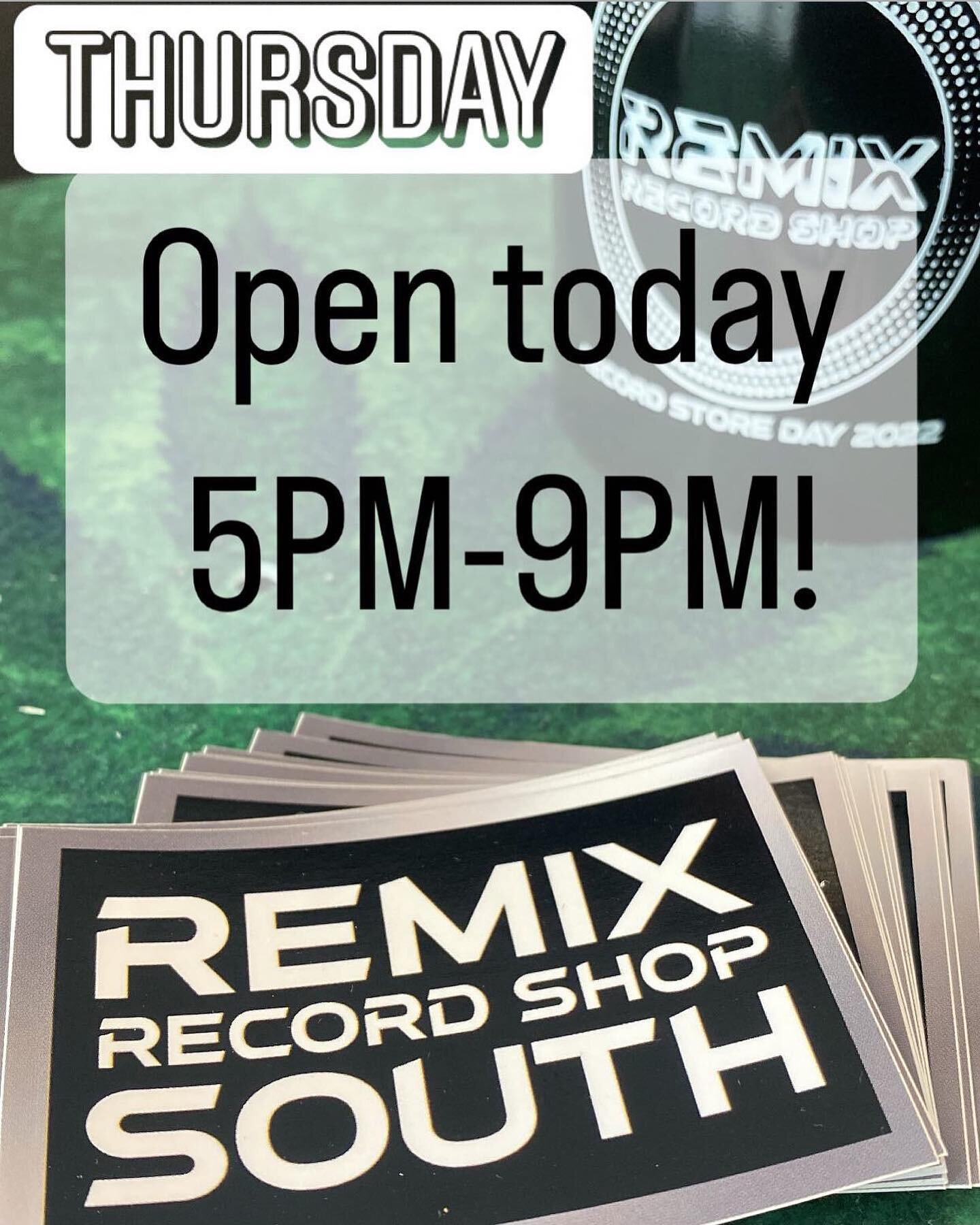 Open for your digging pleasure today 5pm-9pm! With your host @dabl407 @remixrecordshopsouth