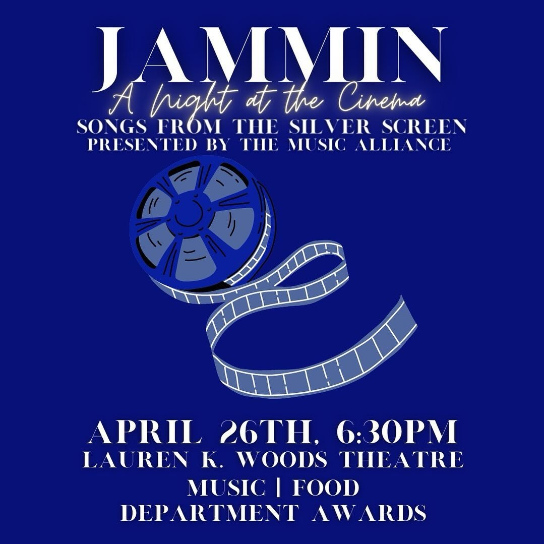 We have one more special event before schools out, this Friday 4/26 is Jammin&rsquo; and the music department awards, brought to us by The Music Alliance! Celebrate another amazing school year with us in Woods at 6:30 PM. 🍿✨🎶