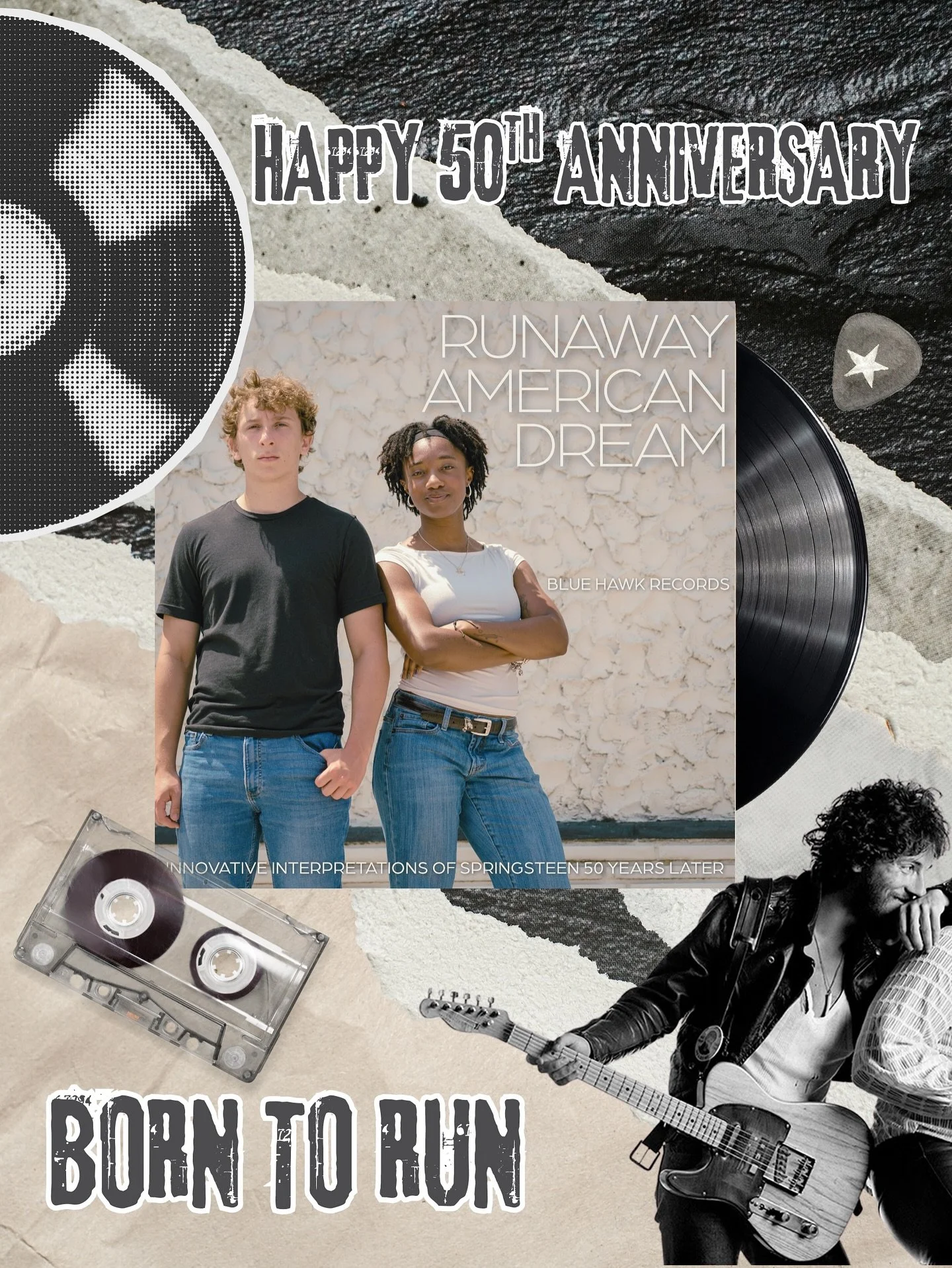 Here's to 50 years!
We at Blue Hawk records are celebrating the 50th birthday of Born to Run, an album that was written right down the road from our headquarters.
We know that BTR is more than just another great album. It paved the way for so many