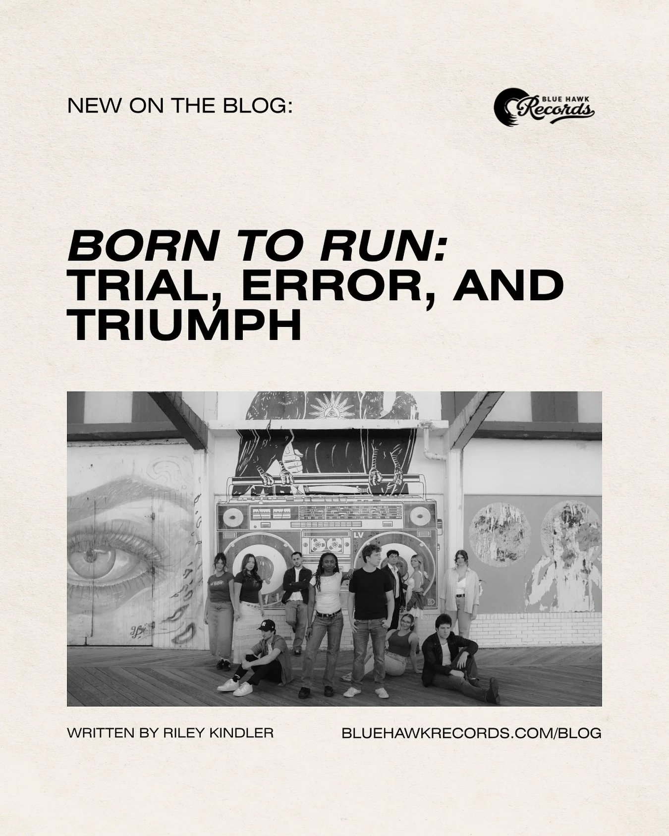 THE BLOG IS BACK!
Go check out Riley Kindler’s insightful take on the process behind Runaway American Dream and how Born to Run inspired it all. 🙌🏻
Only at bluehawkrecords.com/blog