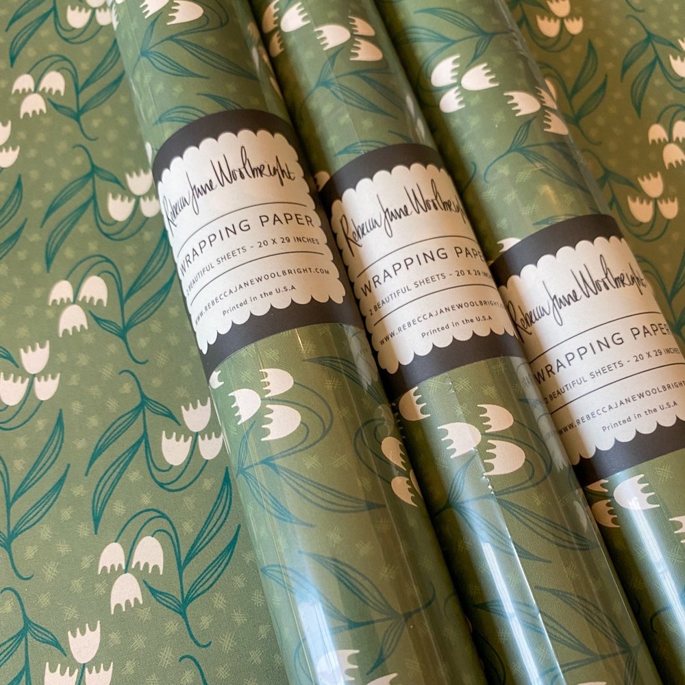 Dosado Green Wrapping Paper — Rebecca Jane Woolbright 2.0