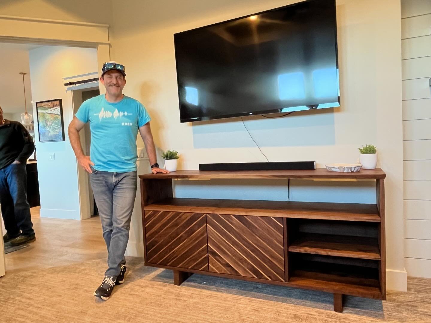 Install and delivery day. Psyched to get The McKinley Credenza in its permanent home and make some space for the next project. I&rsquo;ll be off for the week enjoying some spring skiing, but back to the shop soon!  #woodwork #woodworking #woodworker 