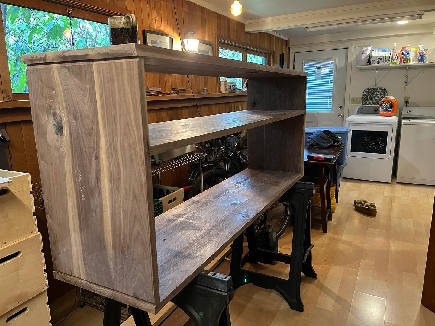 First I gotta build a box before I can start to think outside of one. 📸 @trganz  #woodworker #woodworking #customfurniture #maker #credenza #interiordesign #handmade