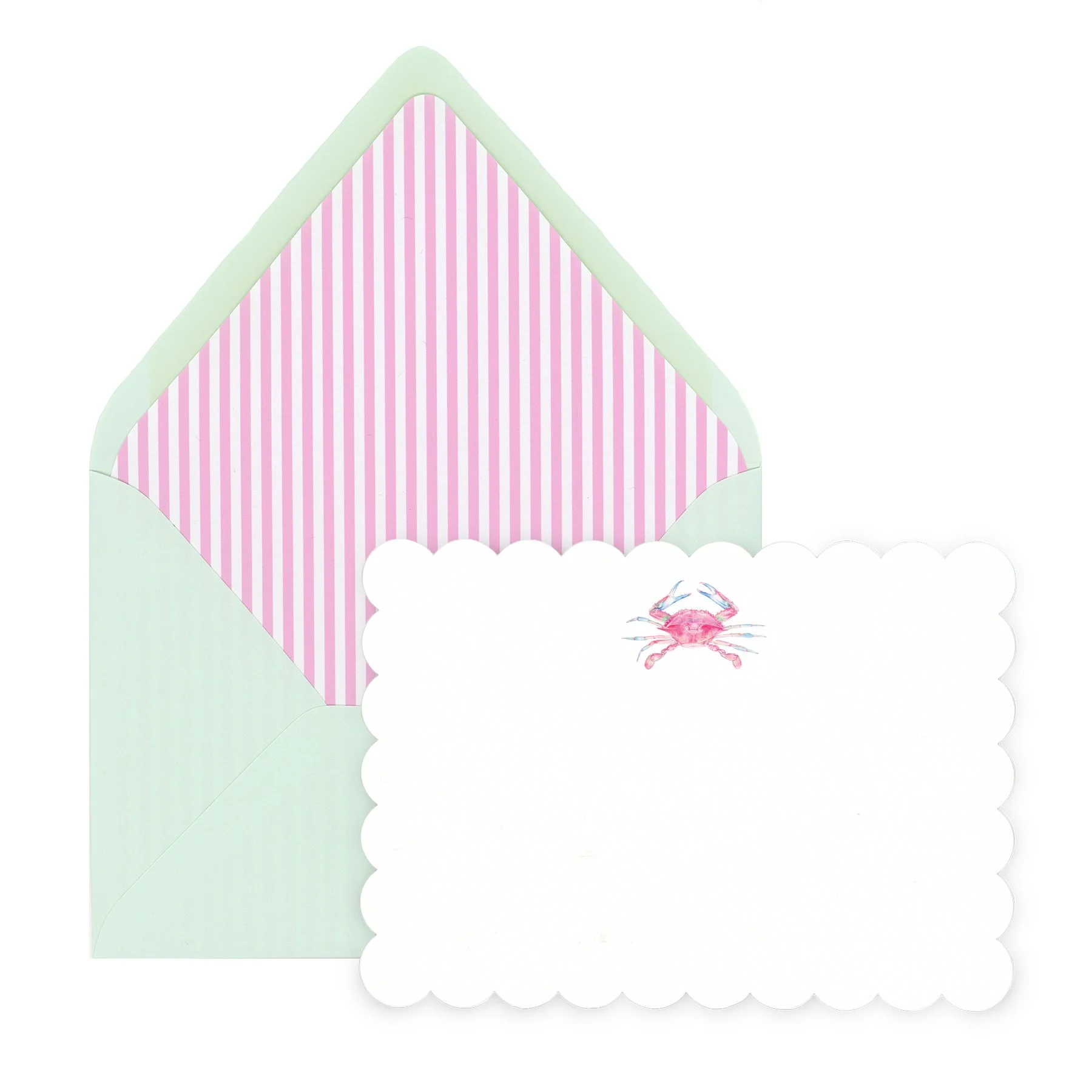 The Crab Scalloped Notecard Set