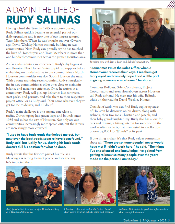 Team Member Feature - Magazine Profile Piece