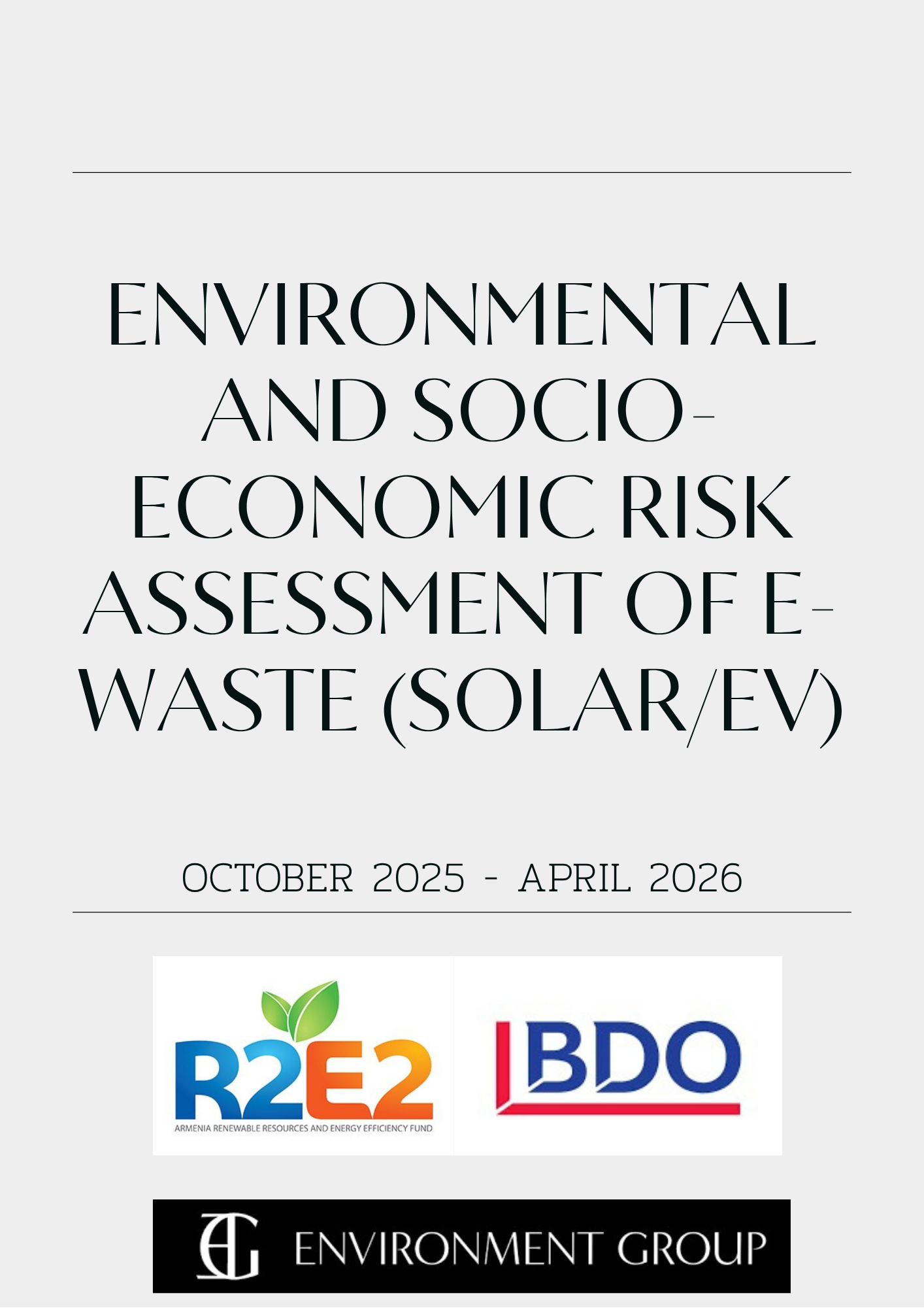 Environmental and Socio-economic Risk Assessment of E-waste (Solar/EV)