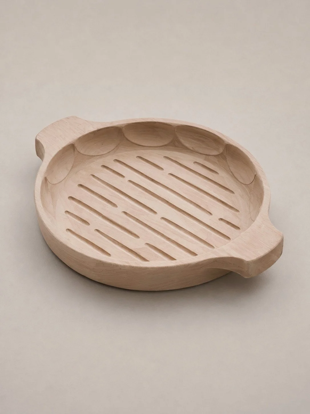 Forest Cookware I — Round Pan Wood cookware witness study — white oak