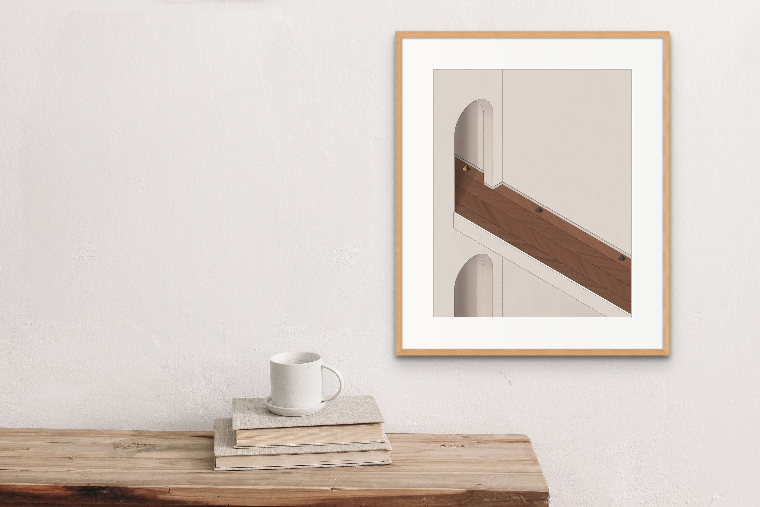 Engage with L'Enclos' Self-Questioning Devices in "Contours of Impermanence" art prints—profound introspection and spiritual awakening.