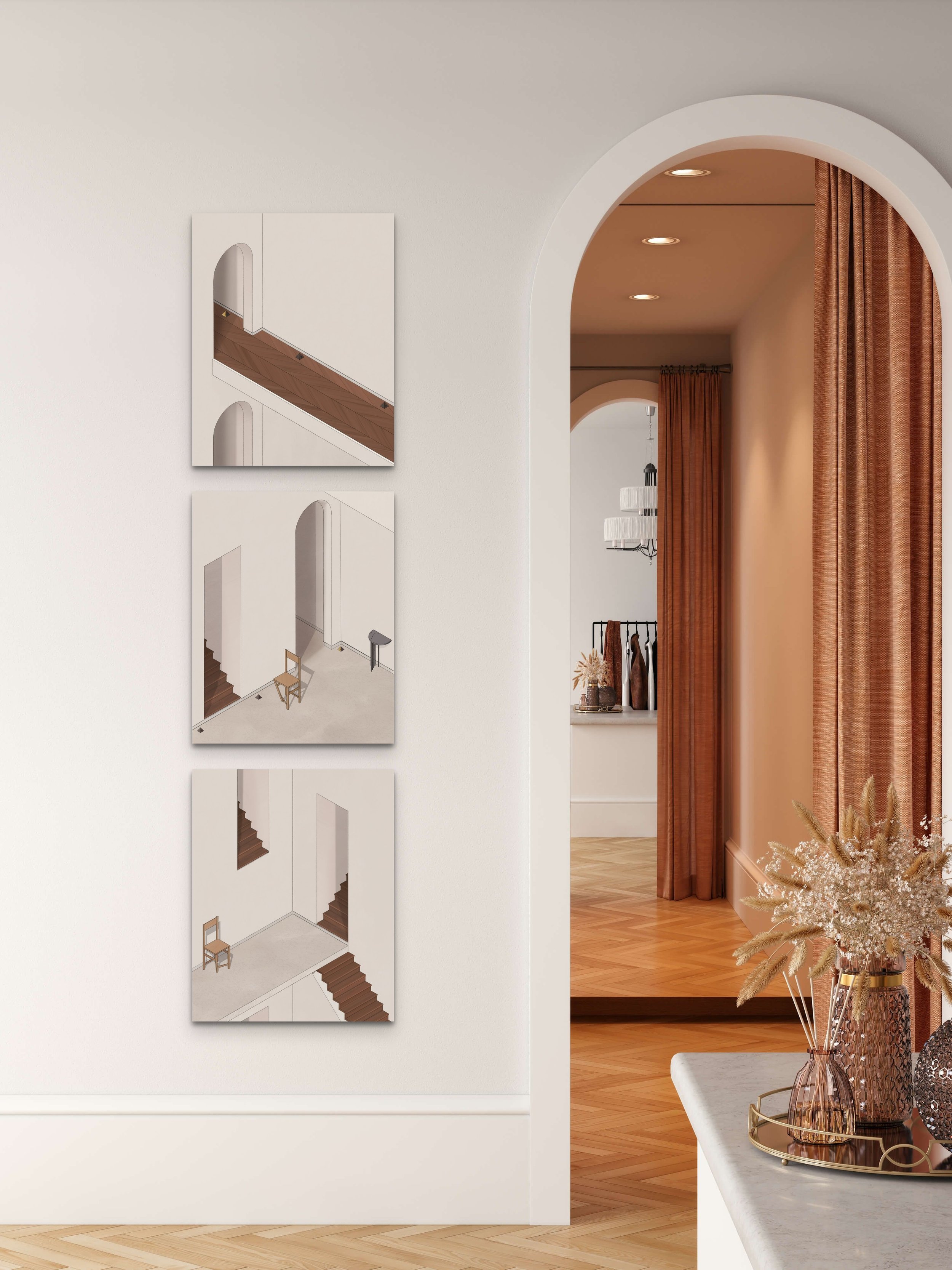 Experience Lenclos.org's "Contours of Impermanence" art prints—signposts to the Truth, guiding the seeker within.