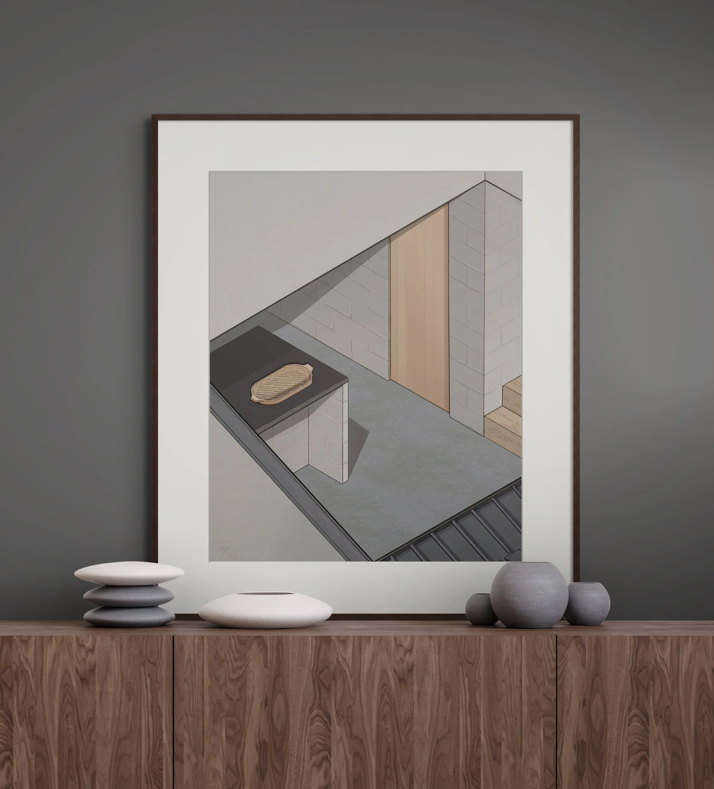 Embrace the spiritual journey with L'Enclos' "Contours of Impermanence" art prints—transforming perception and transcending attachments.