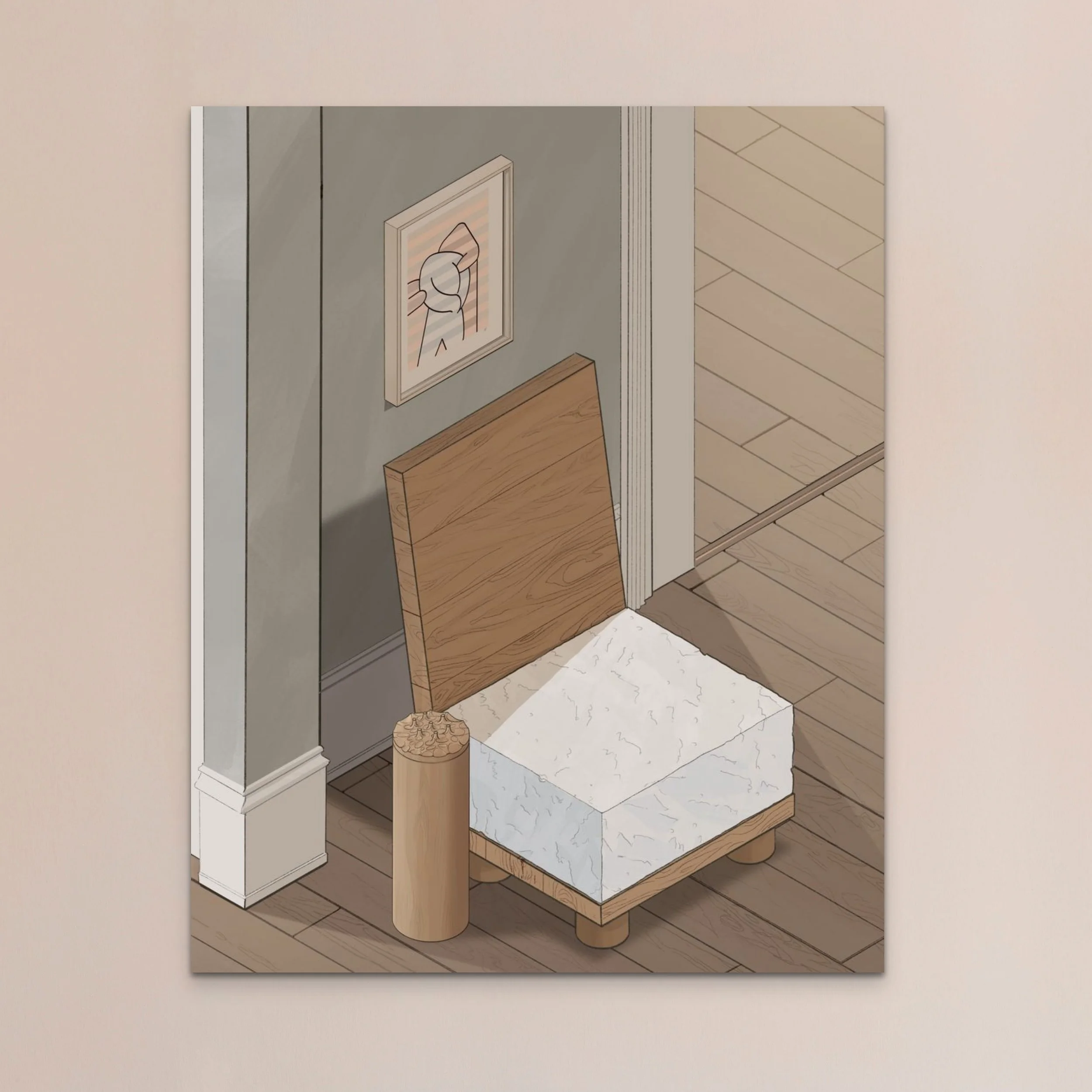 Explore the spiritual practice of "Design For Nothing" with Lenclos.org's art prints, "Contours of Impermanence"—transcending art to guide the spiritual seeker.