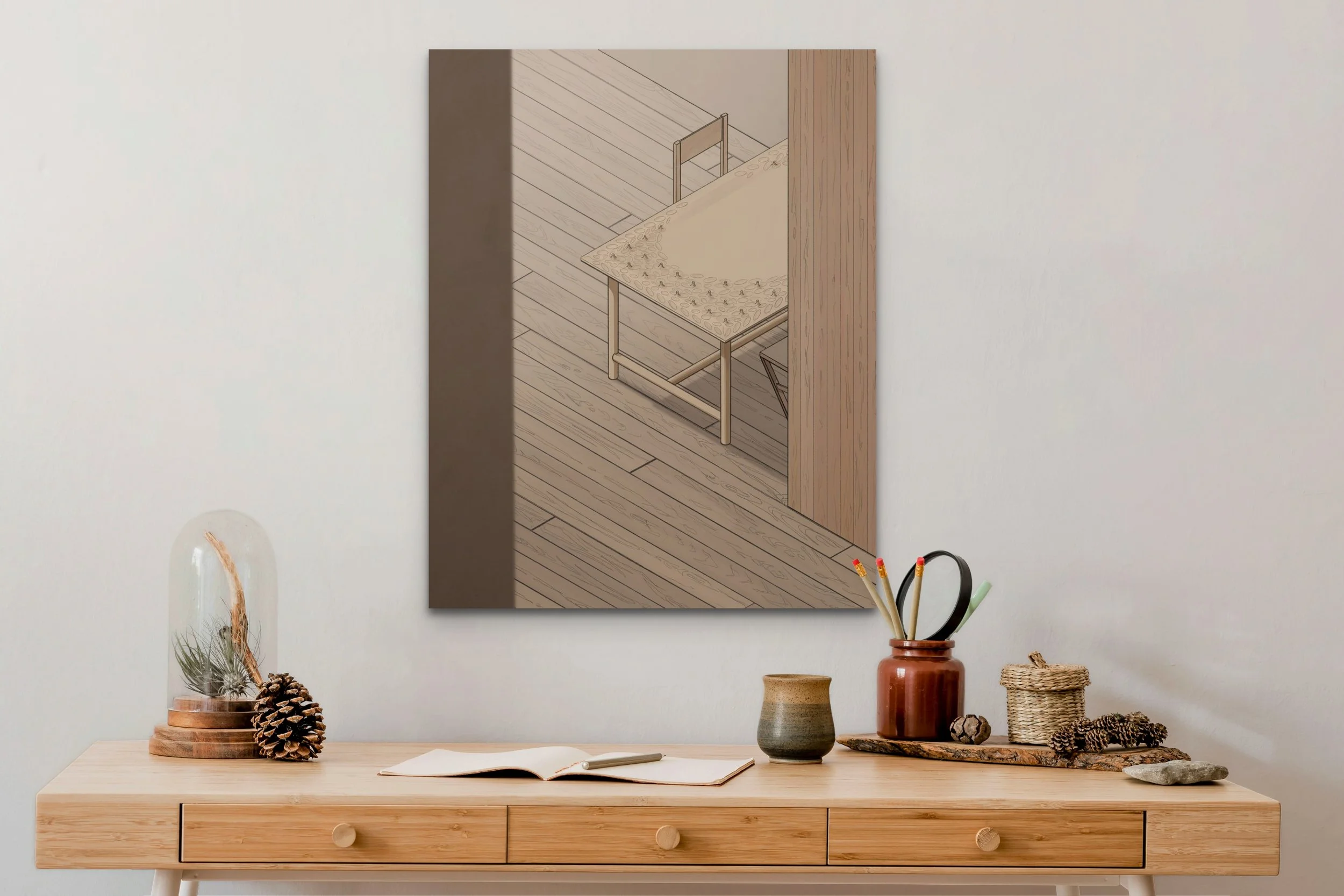 Shift perception with 'Contours of Impermanence'—an unconventional axonometric perspective revealing interconnected oneness.