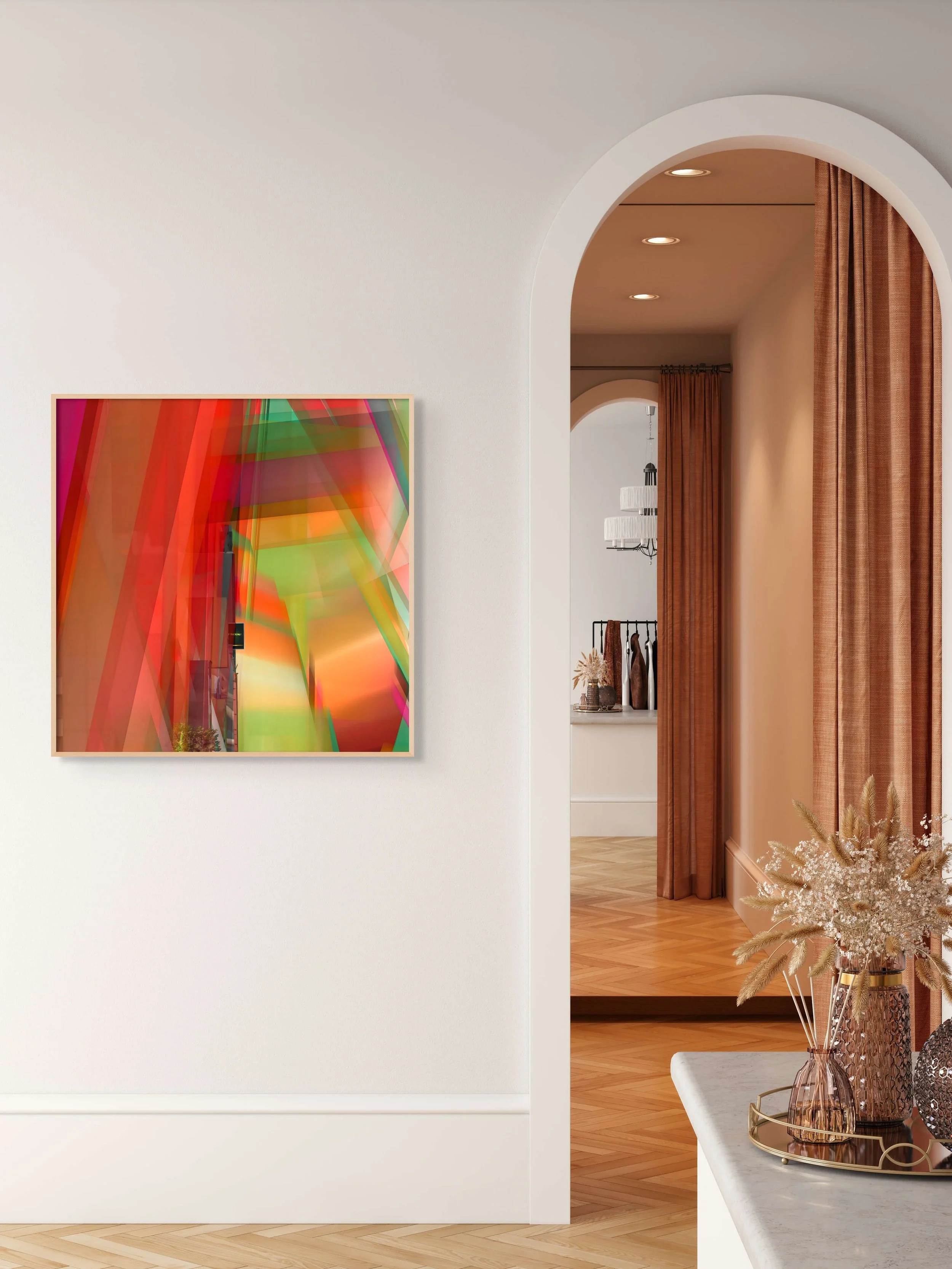 Enter a world of infinite possibilities with Fluctuating Realities virtual montage art prints.